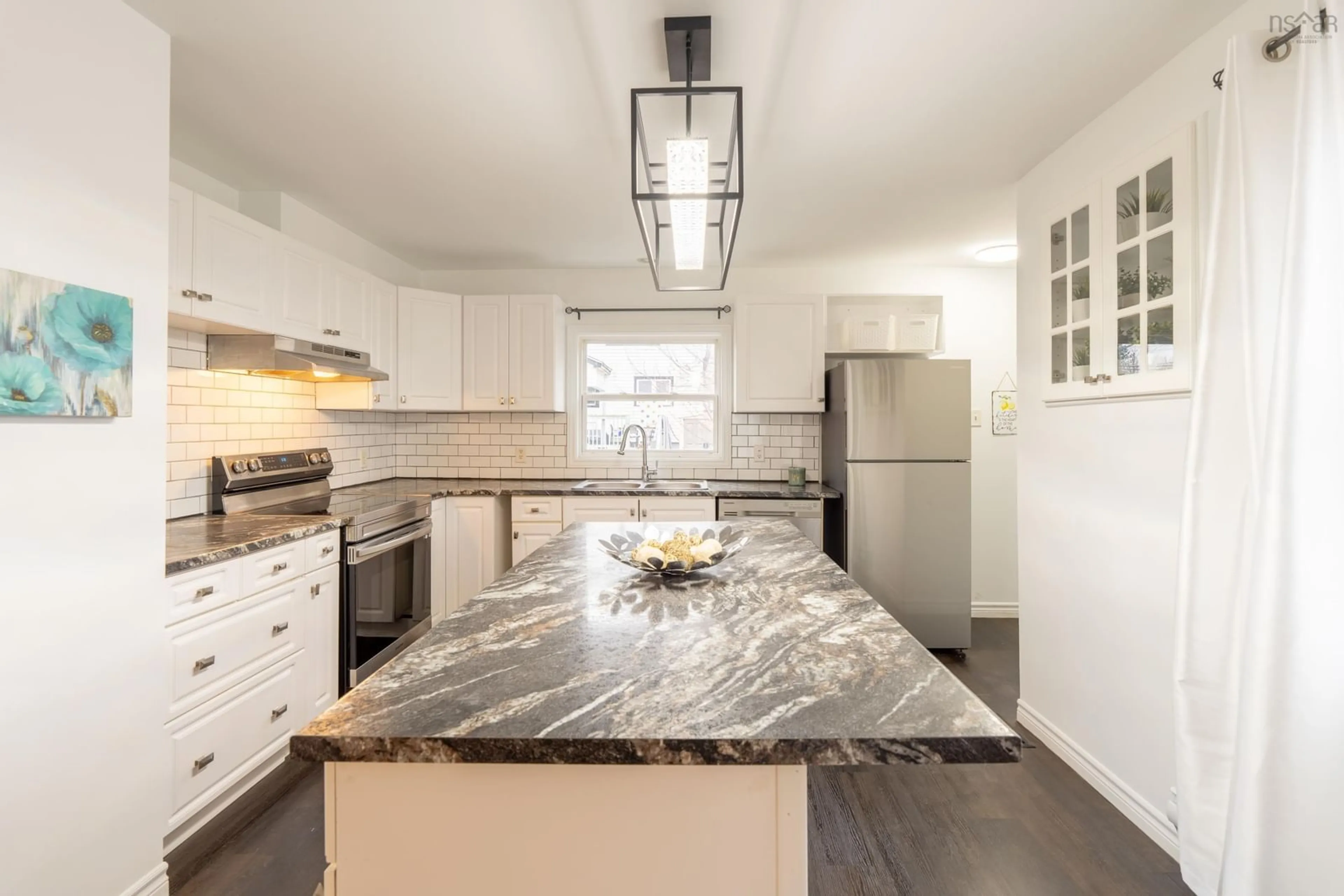 Open concept kitchen, ceramic/tile floor for 5447 Rector St, Halifax Nova Scotia B3K 2N7