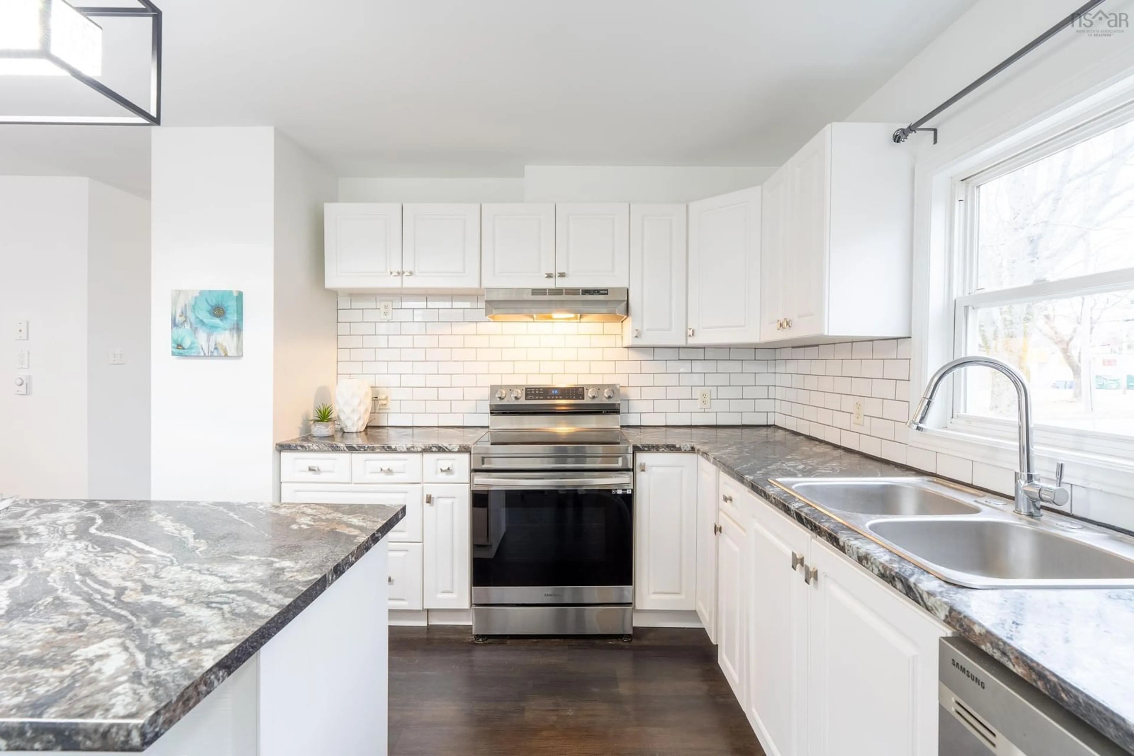 Open concept kitchen, ceramic/tile floor for 5447 Rector St, Halifax Nova Scotia B3K 2N7