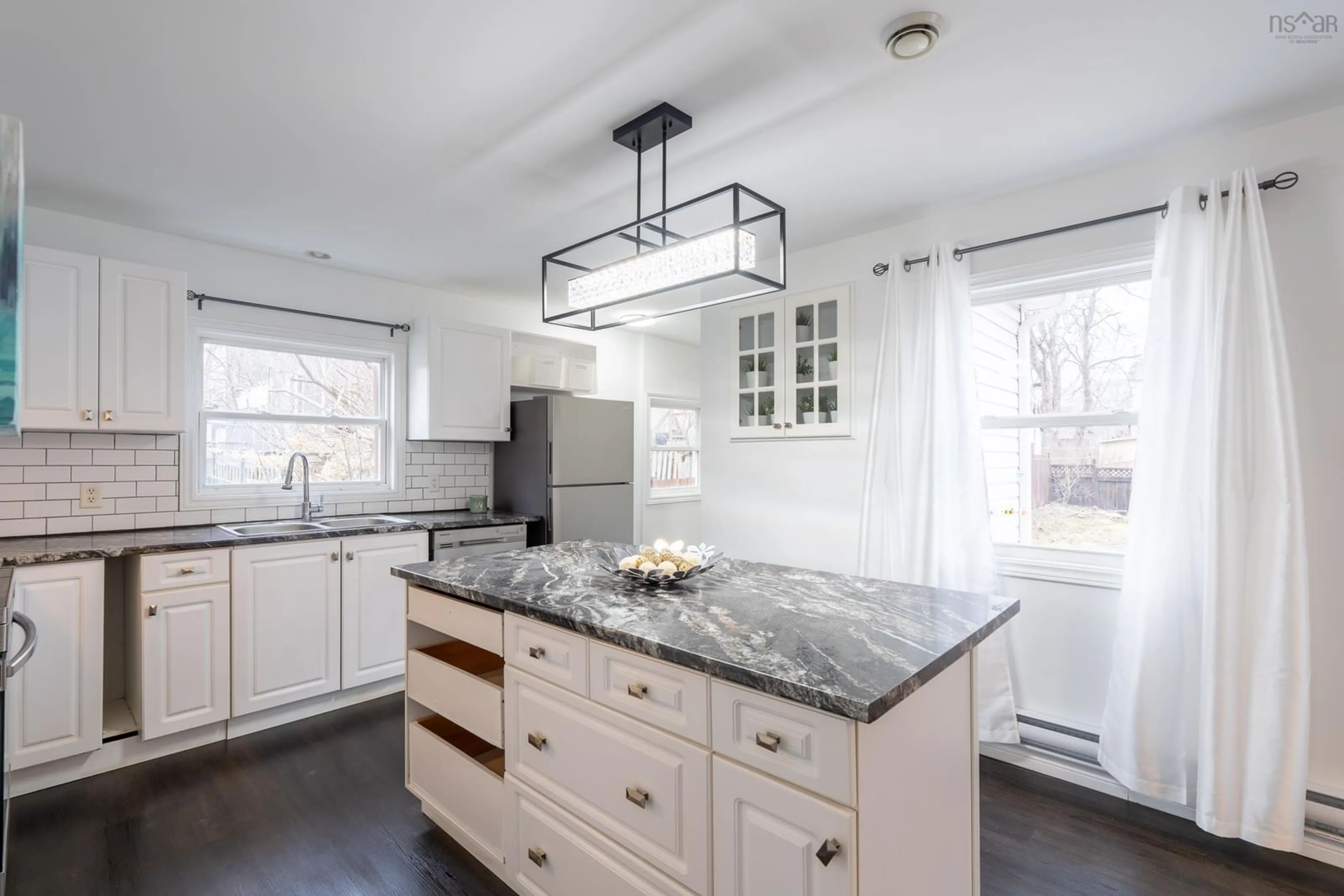 Contemporary kitchen, ceramic/tile floor for 5447 Rector St, Halifax Nova Scotia B3K 2N7