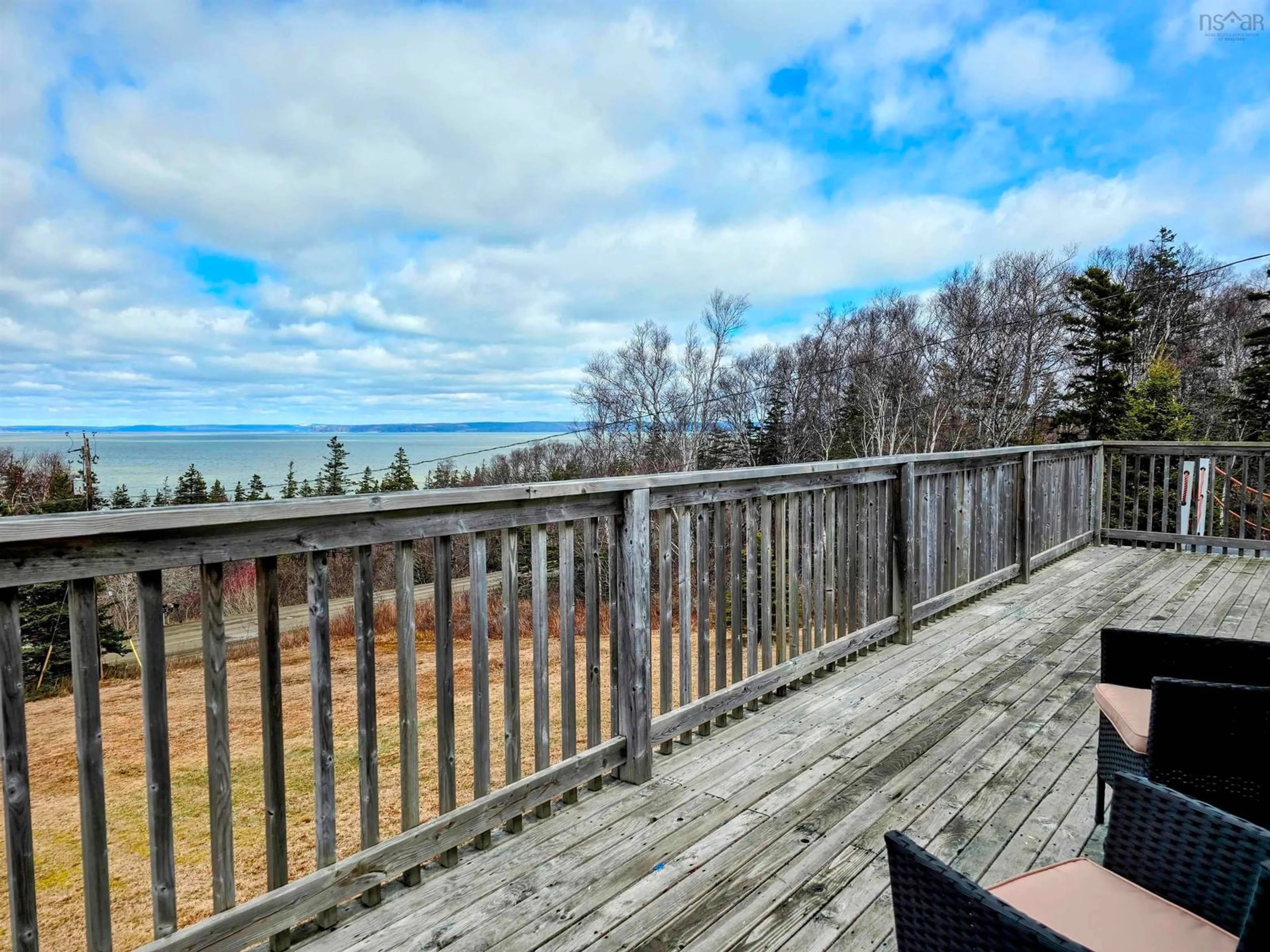 Patio, water/lake/river/ocean view for 354 Old Baxter Mill Rd, Baxters Harbour Nova Scotia B0P 1H0