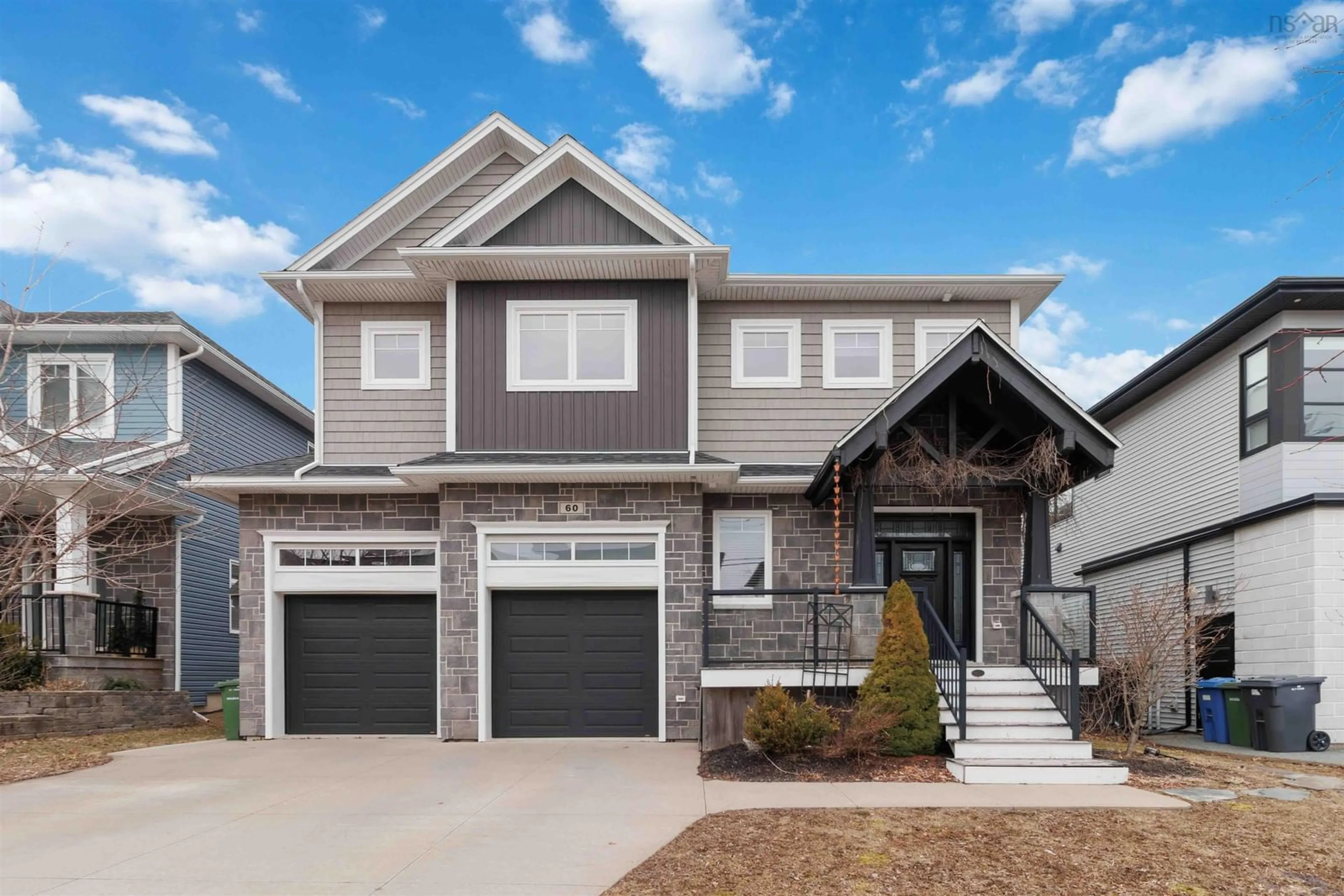 Home with brick exterior material, street for 60 Amesbury Gate, Bedford Nova Scotia B4B 0R4
