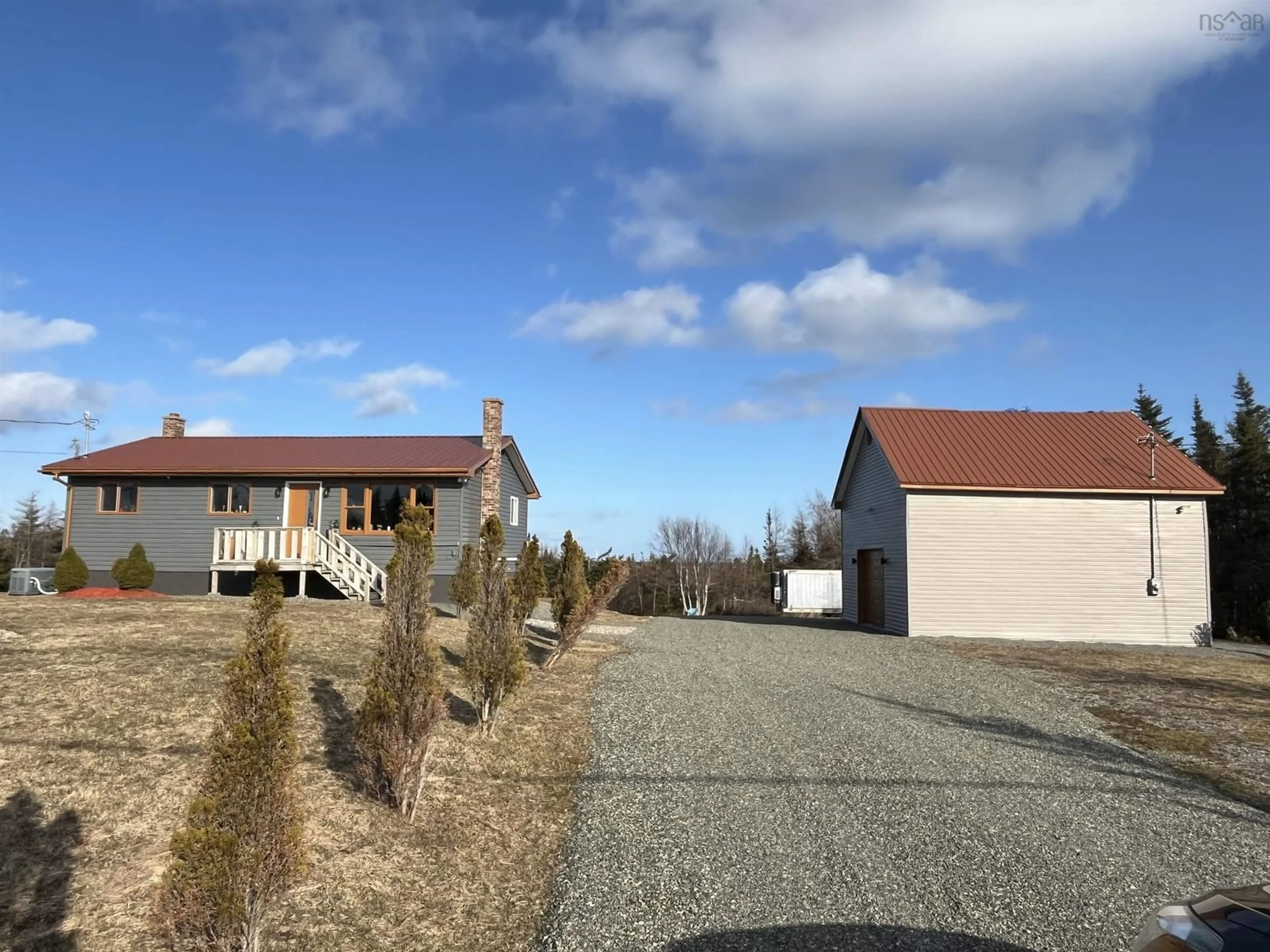 A pic from outside/outdoor area/front of a property/back of a property/a pic from drone, street for 1853 Fourchu Rd, Gabarus Lake Nova Scotia B1K 2E7