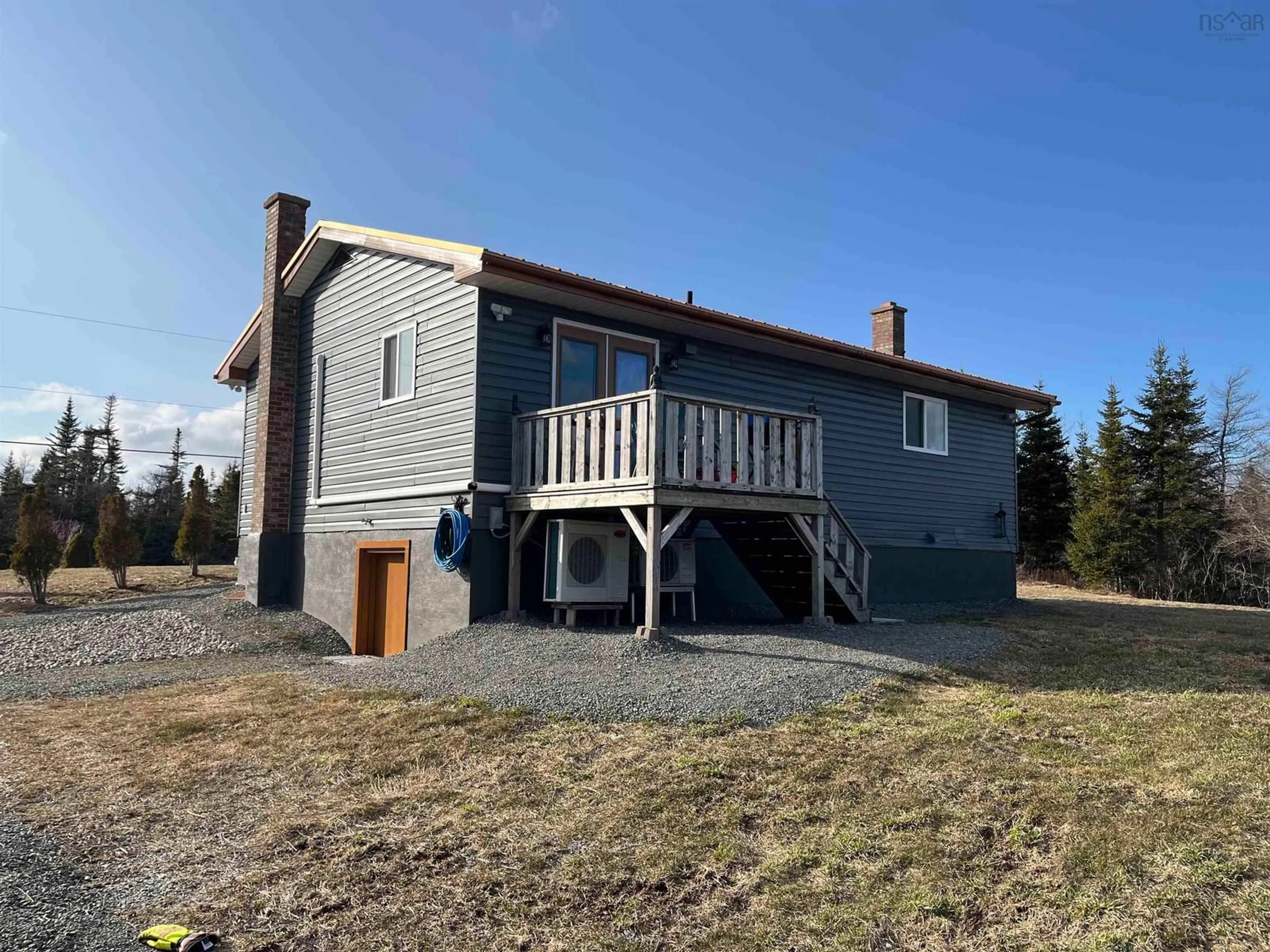 A pic from outside/outdoor area/front of a property/back of a property/a pic from drone, building for 1853 Fourchu Rd, Gabarus Lake Nova Scotia B1K 2E7