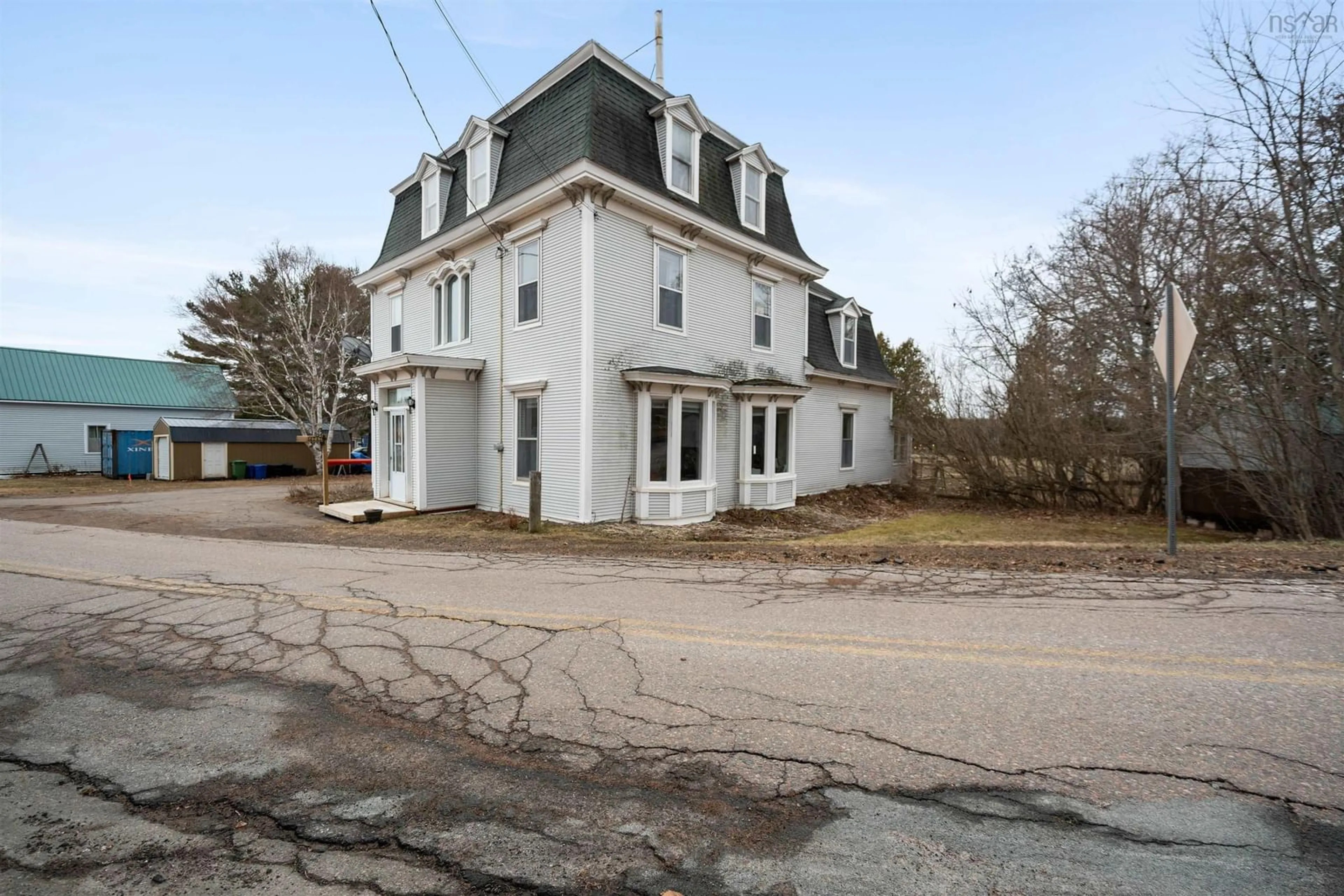 A pic from outside/outdoor area/front of a property/back of a property/a pic from drone, building for 4747 Canaan Rd, Southampton Nova Scotia B0M 1W0