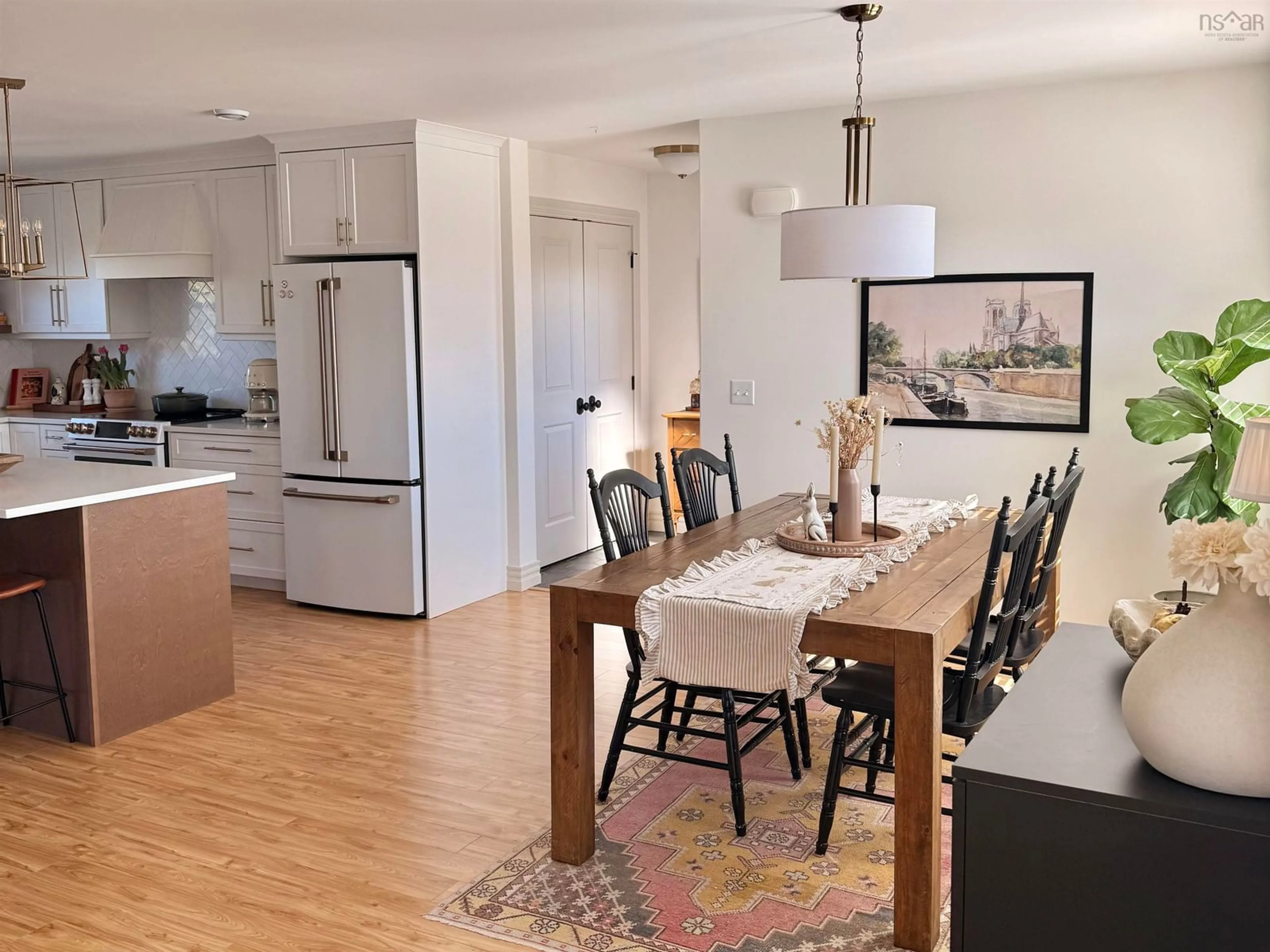 Open concept kitchen, wood/laminate floor for 15 Acorn Ave, Lantz Nova Scotia B2S 1Y5