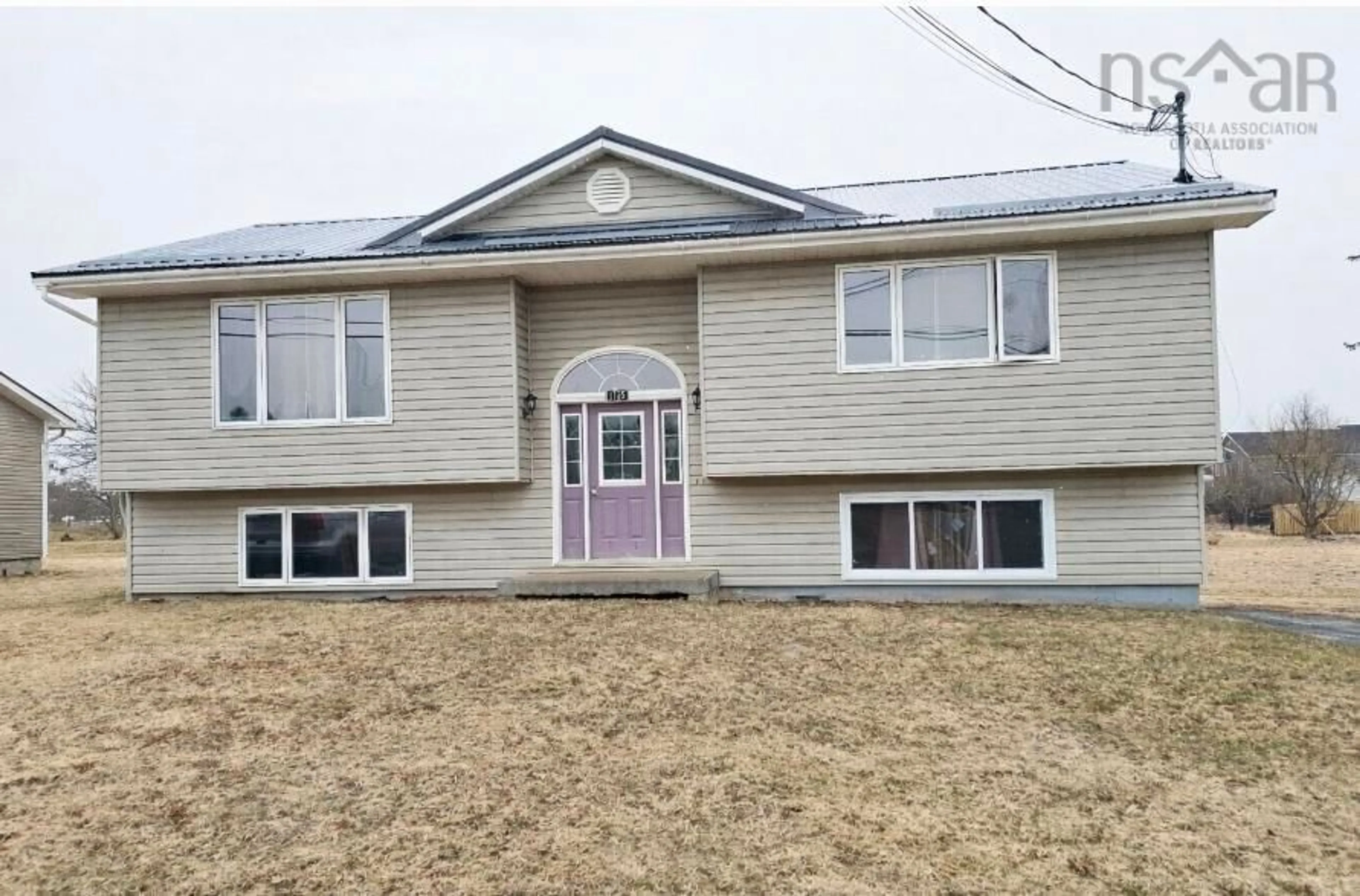 Home with vinyl exterior material, street for 1725 Porters Lane, Westville Nova Scotia B0K 2A0