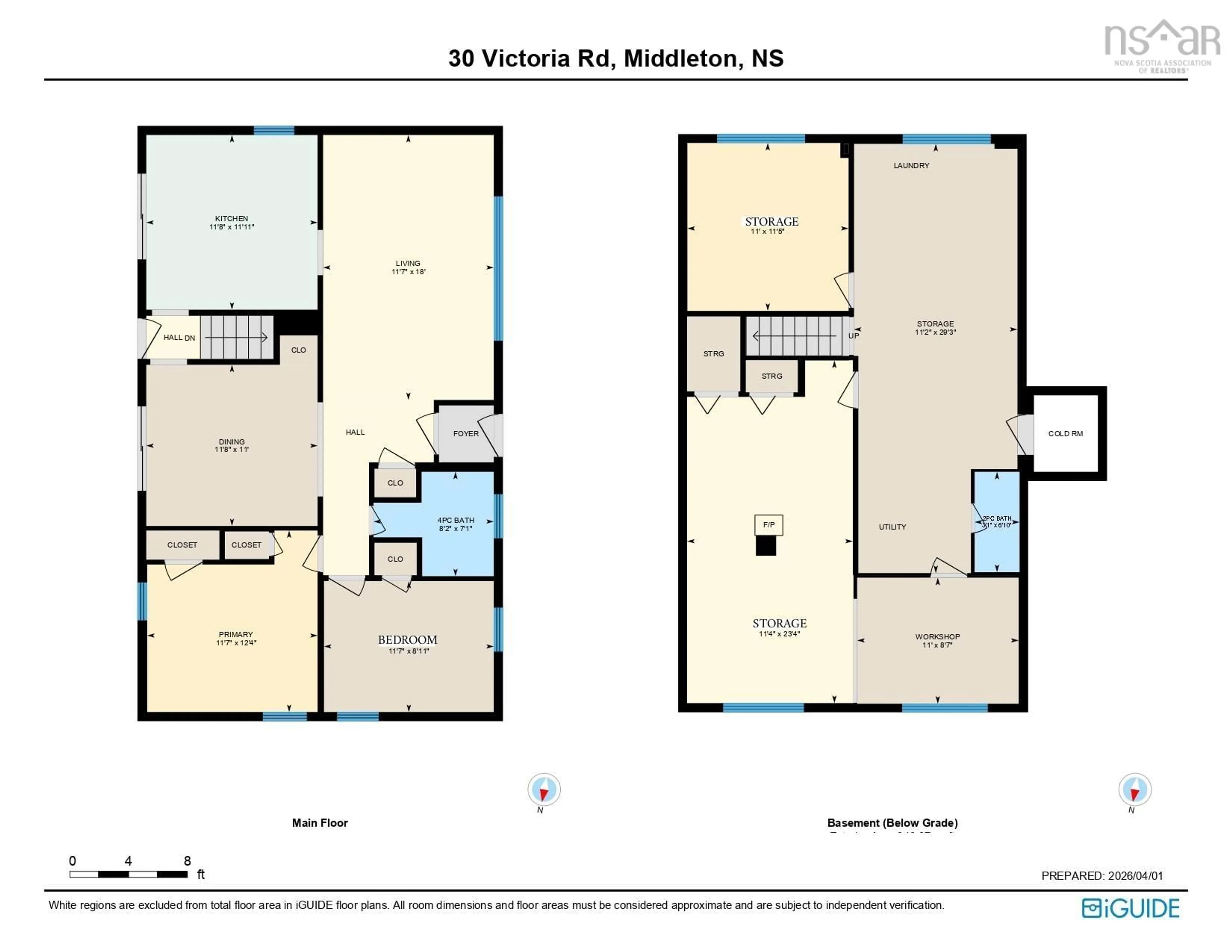 Floor plan for 30 Victoria Street, Middleton Nova Scotia B0S 1P0