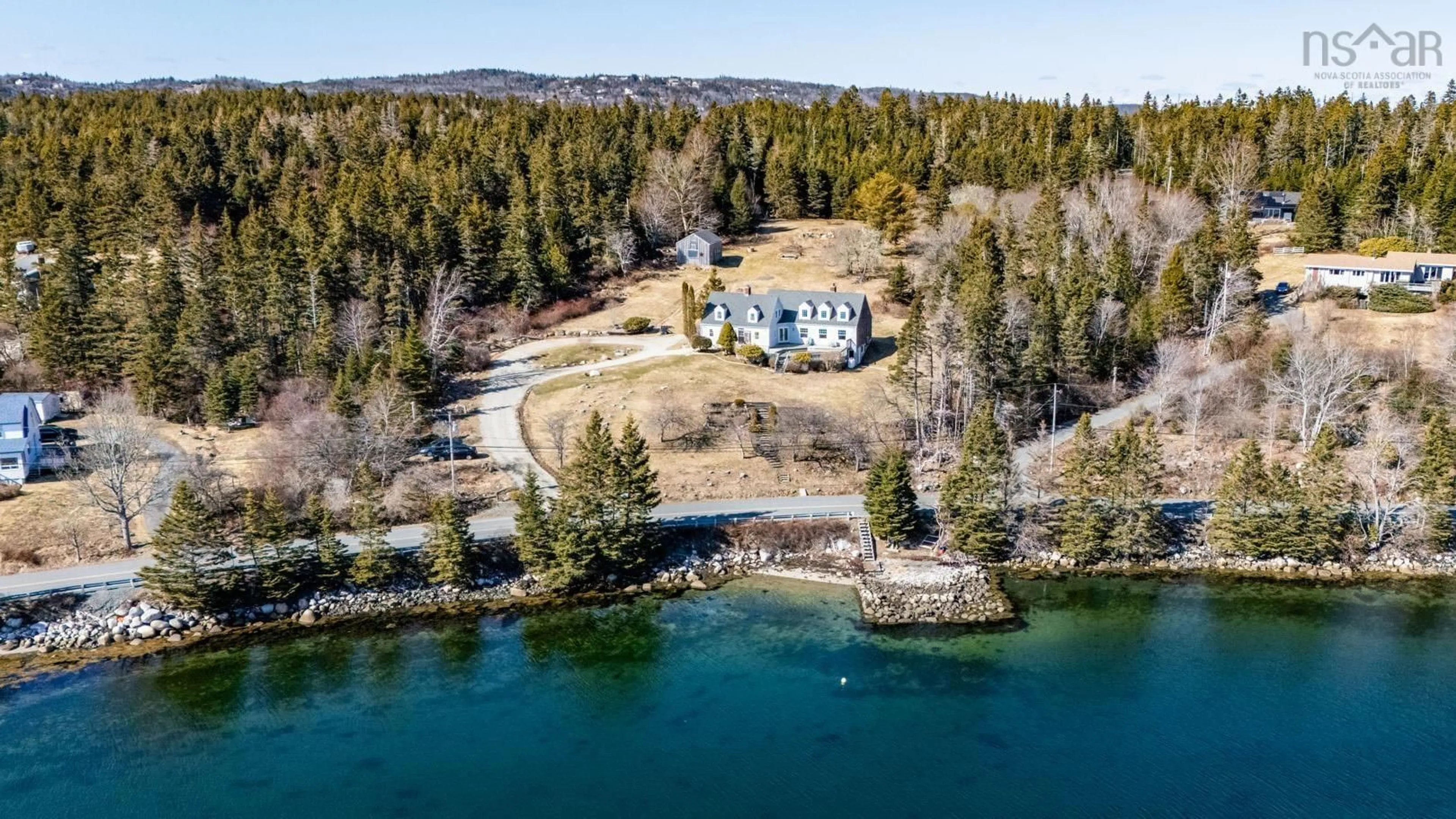 A pic from outside/outdoor area/front of a property/back of a property/a pic from drone, water/lake/river/ocean view for 211 Indian Point Rd, Glen Haven Nova Scotia B3Z 2S2