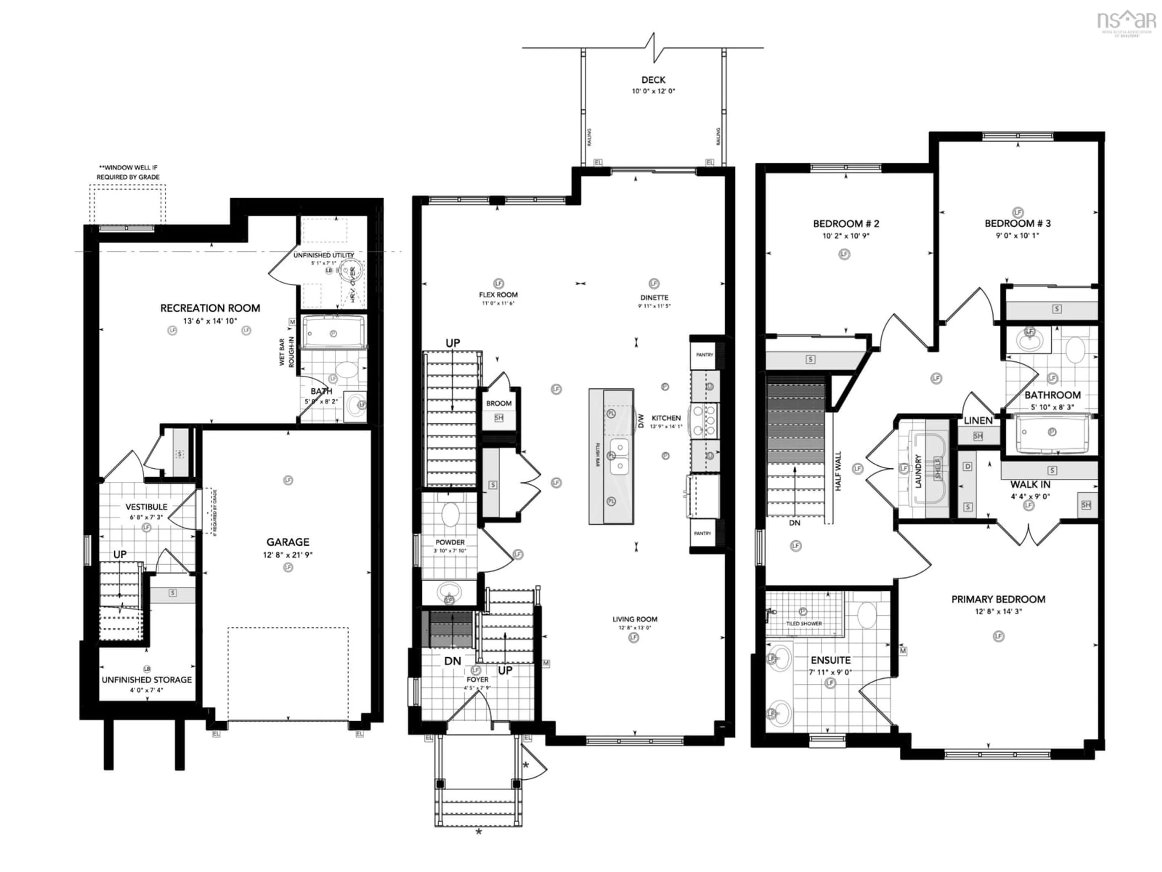 Floor plan for 157 Terrastone Ridge #SD06E, Dartmouth Nova Scotia B2X 0C4