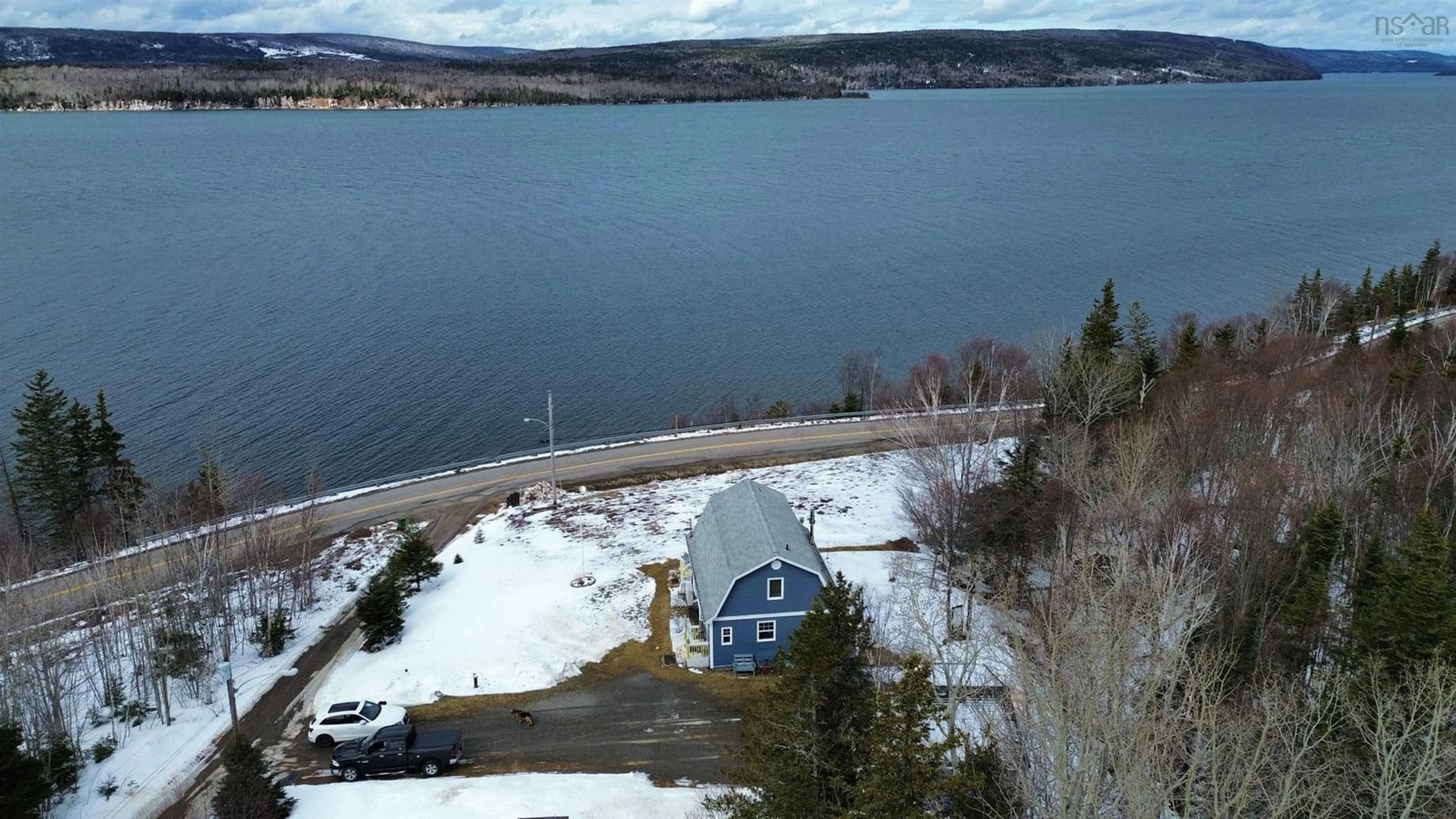 A pic from outside/outdoor area/front of a property/back of a property/a pic from drone, water/lake/river/ocean view for 8872 Kempt Head Rd, Kempt Head Nova Scotia B1X 1P8