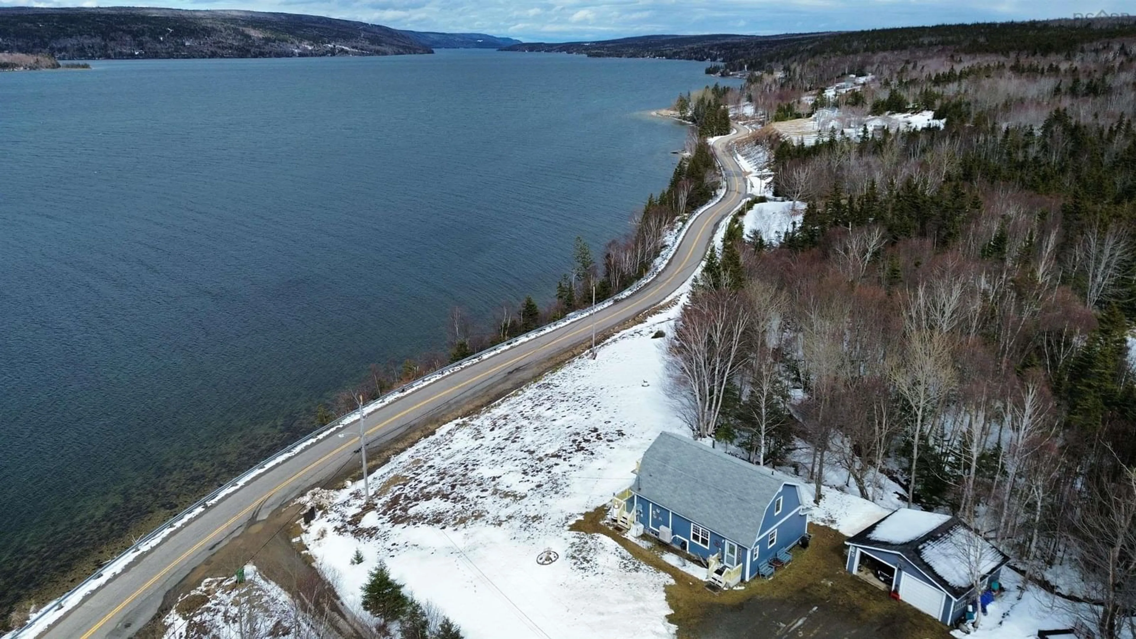 A pic from outside/outdoor area/front of a property/back of a property/a pic from drone, water/lake/river/ocean view for 8872 Kempt Head Rd, Kempt Head Nova Scotia B1X 1P8