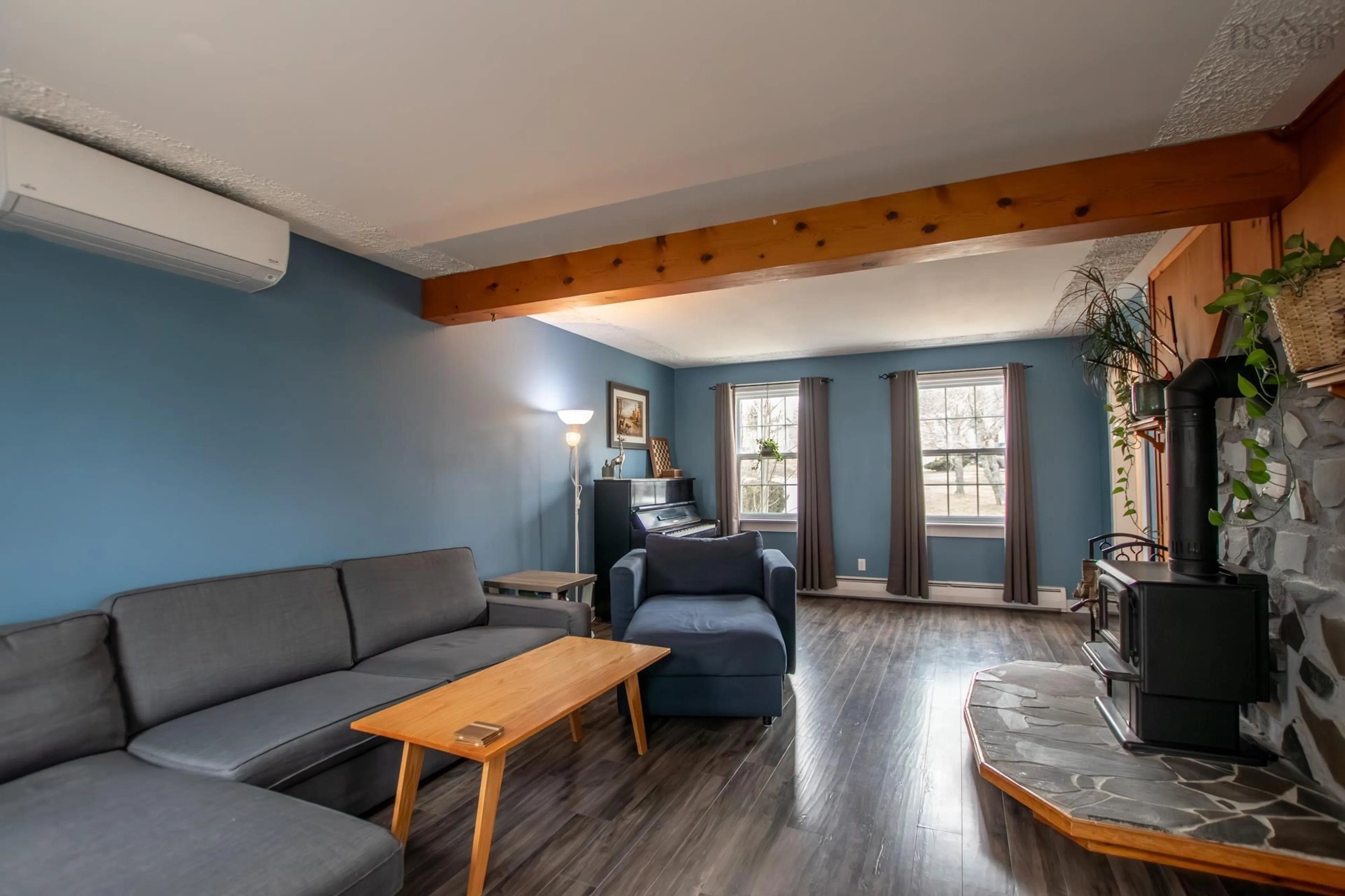 Living room with furniture, wood/laminate floor for 169 Quaker Cres, Lower Sackville Nova Scotia B4C 2Z3