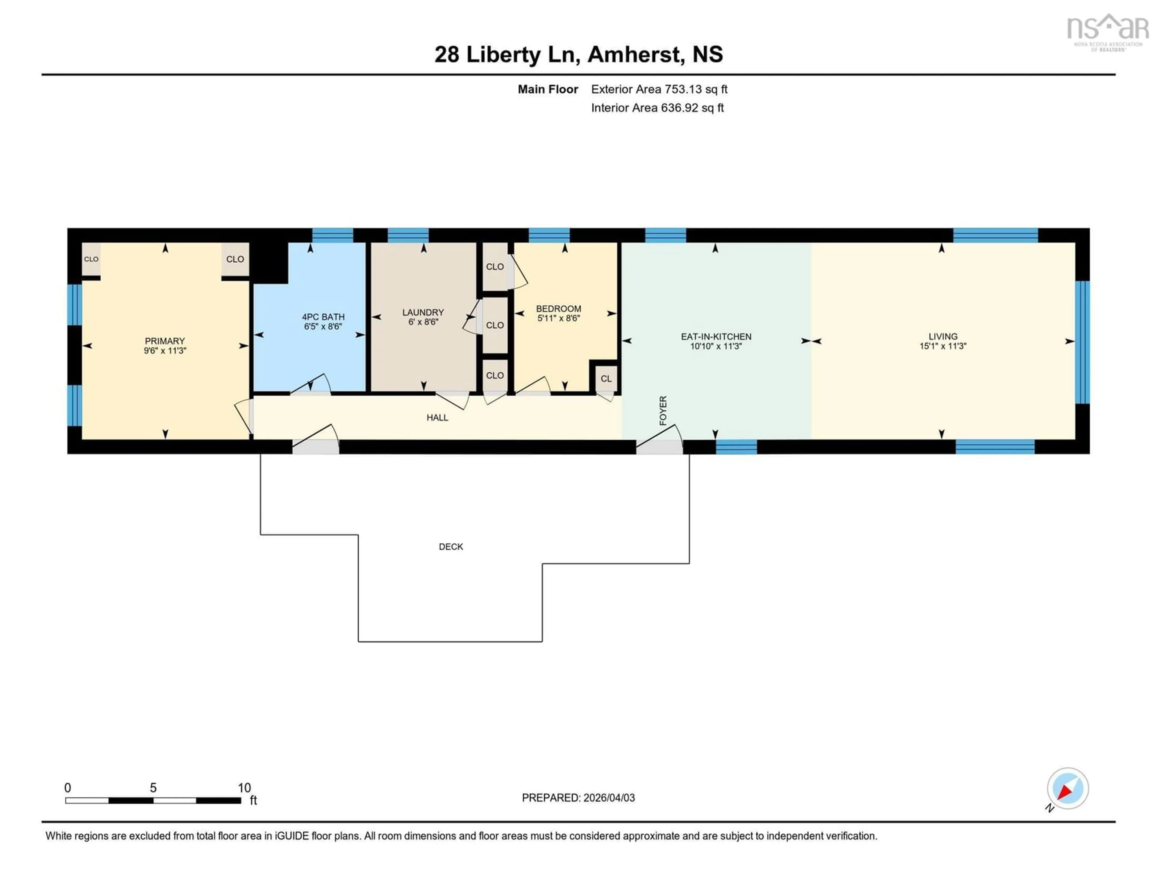 Floor plan for 28 Liberty Lane Lane, Amherst Nova Scotia B4H 2K6