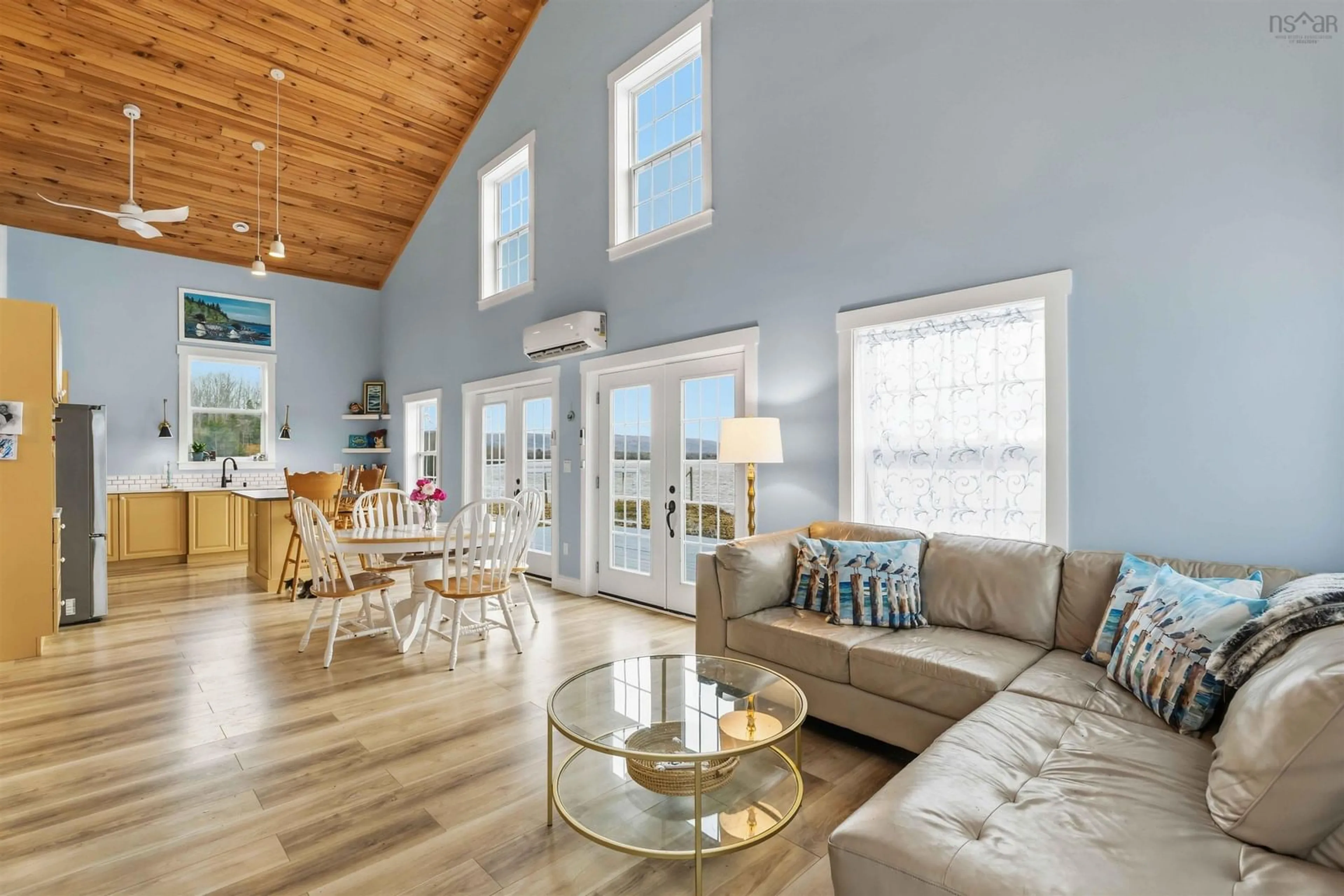 Living room with furniture, wood/laminate floor for 6 Massachusetts Rd, Granville Centre Nova Scotia B0S 1A0