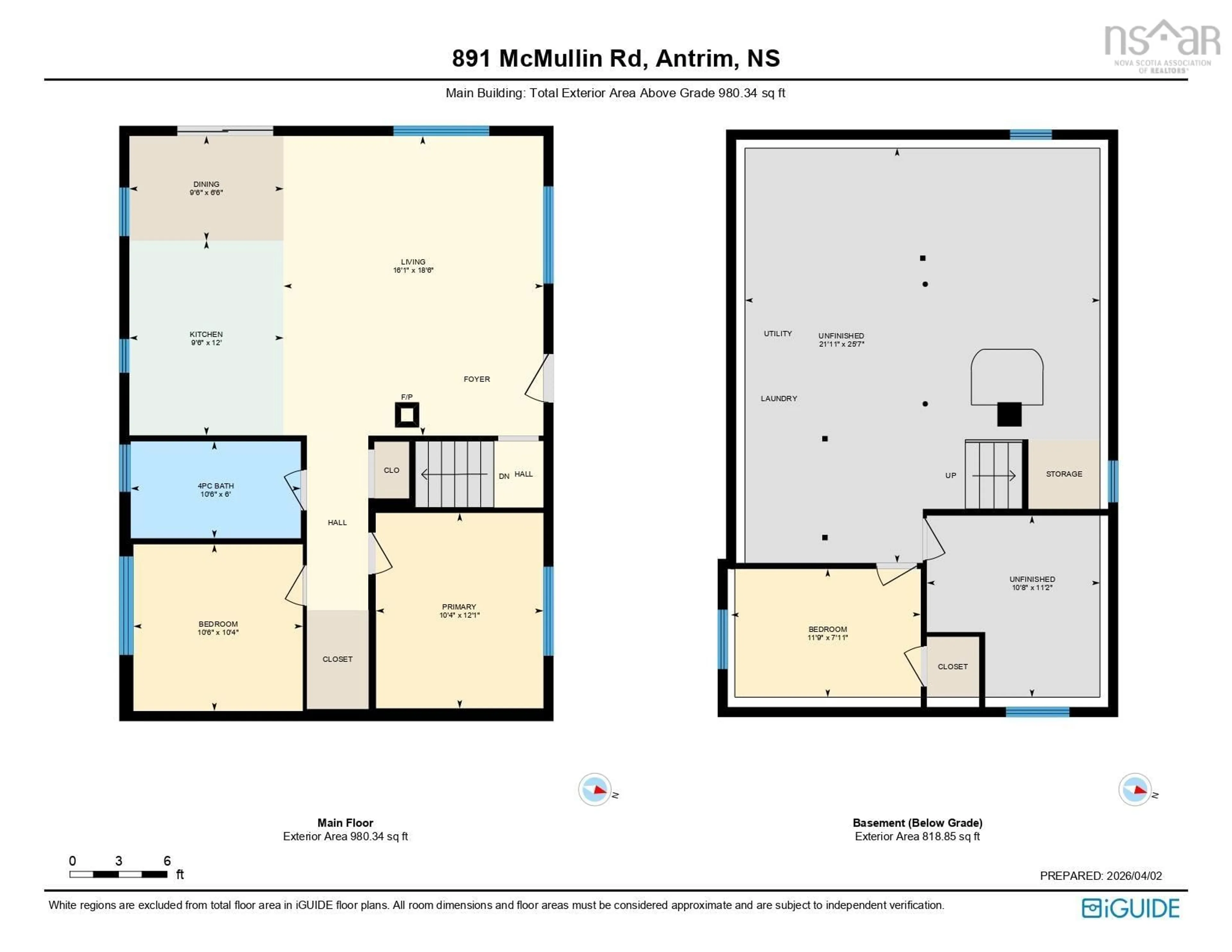 Floor plan for 891 Mcmullin Rd, Antrim Nova Scotia B0N 2H0