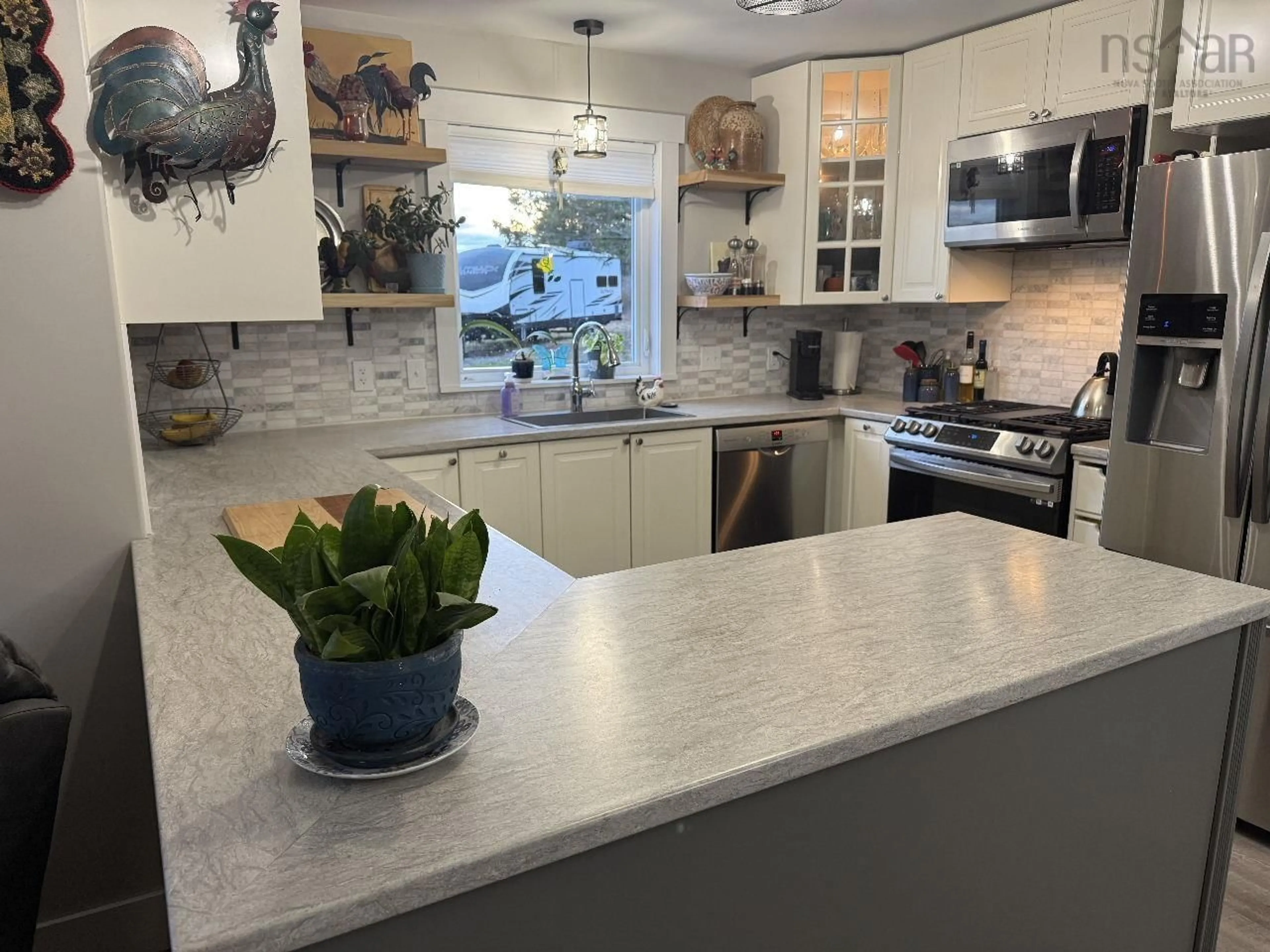 Open concept kitchen, ceramic/tile floor for 244 Macdonald Rd, Shubenacadie Nova Scotia B0N 2H0