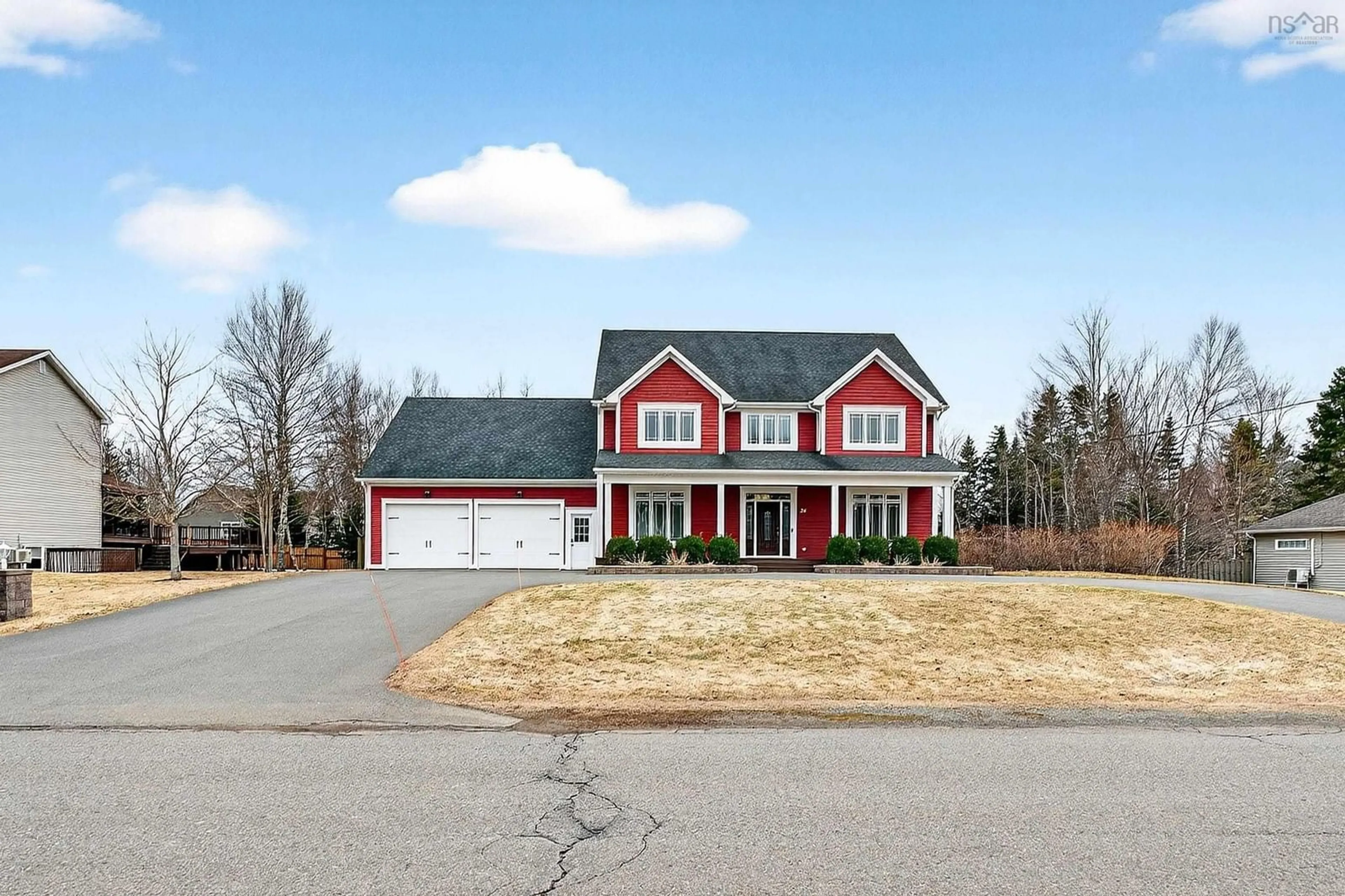 Home with vinyl exterior material, street for 26 Cambridge Dr, Valley Nova Scotia B6L 4P4