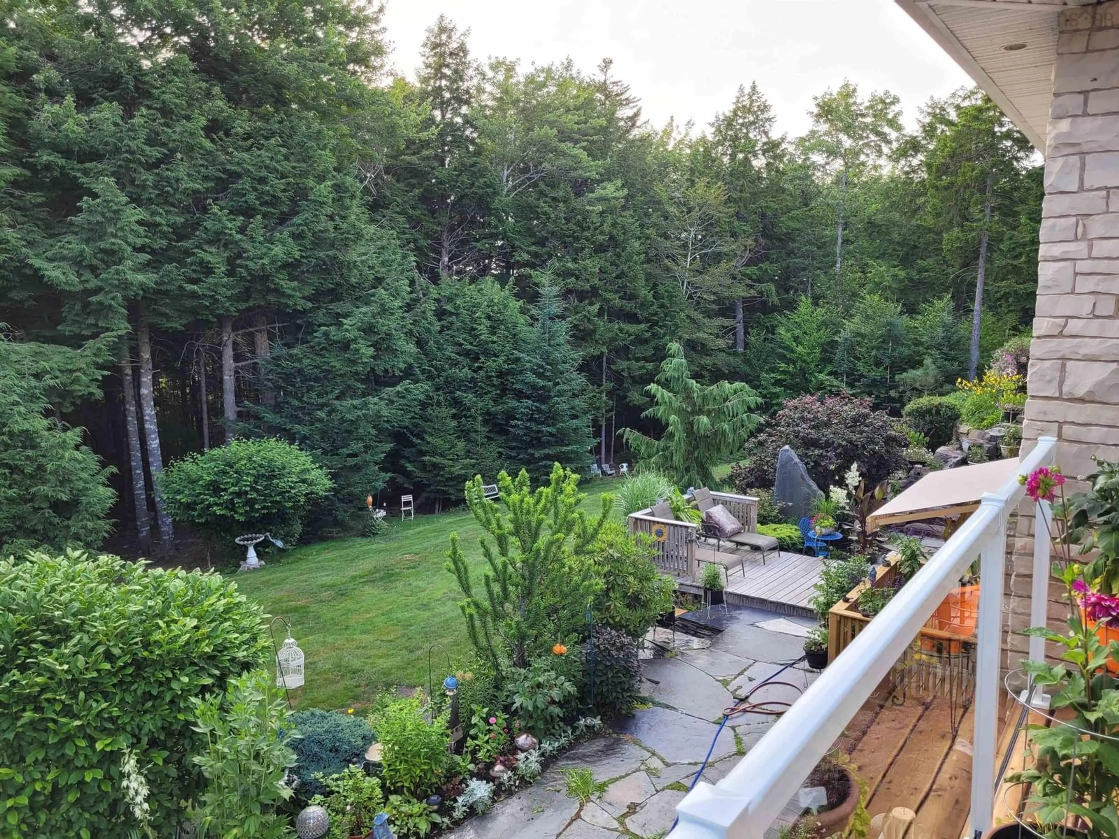 Patio, forest/trees view for 152 Briancrest Rd, Windsor Junction Nova Scotia B2T 2A1