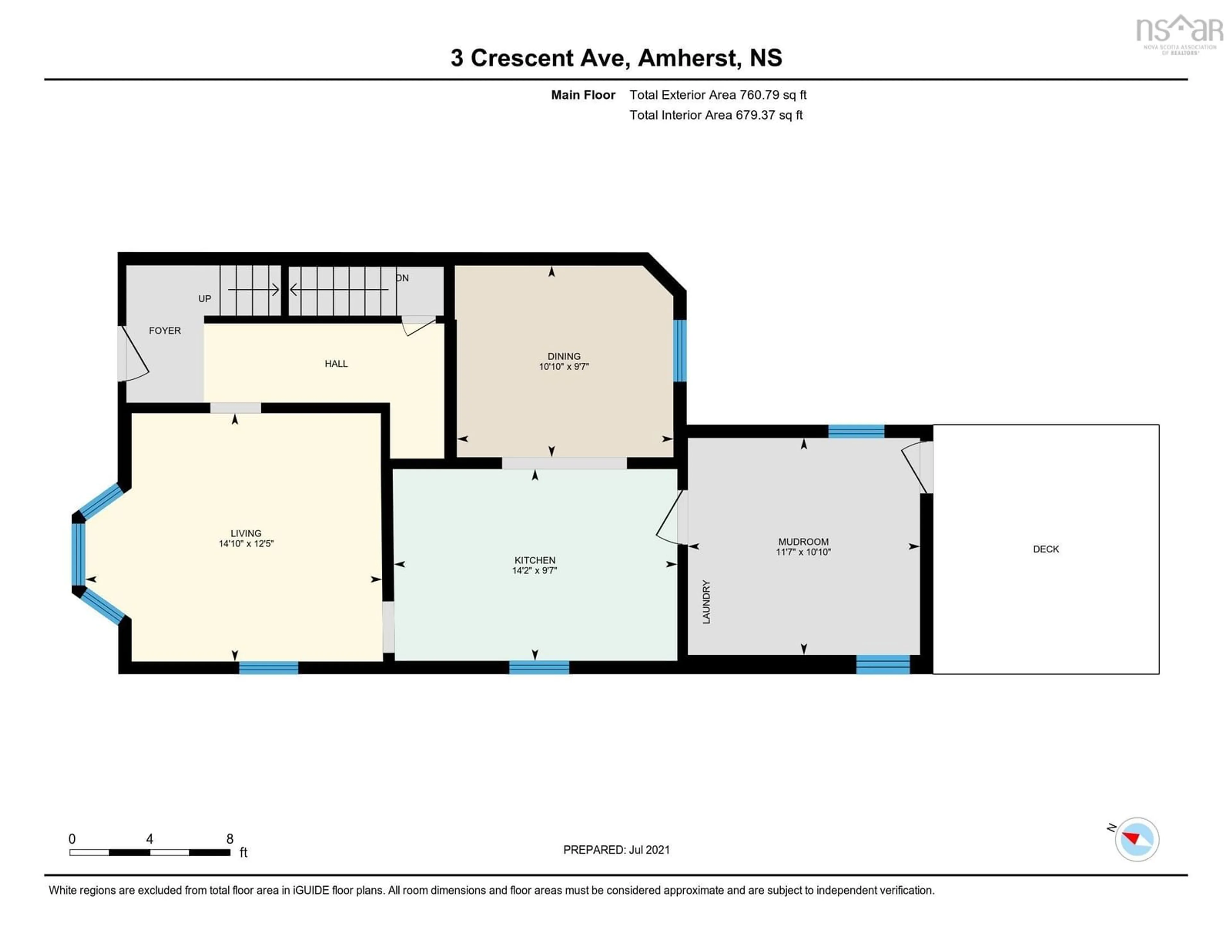 Floor plan for 3 Crescent Ave, Amherst Nova Scotia B4H 1T8