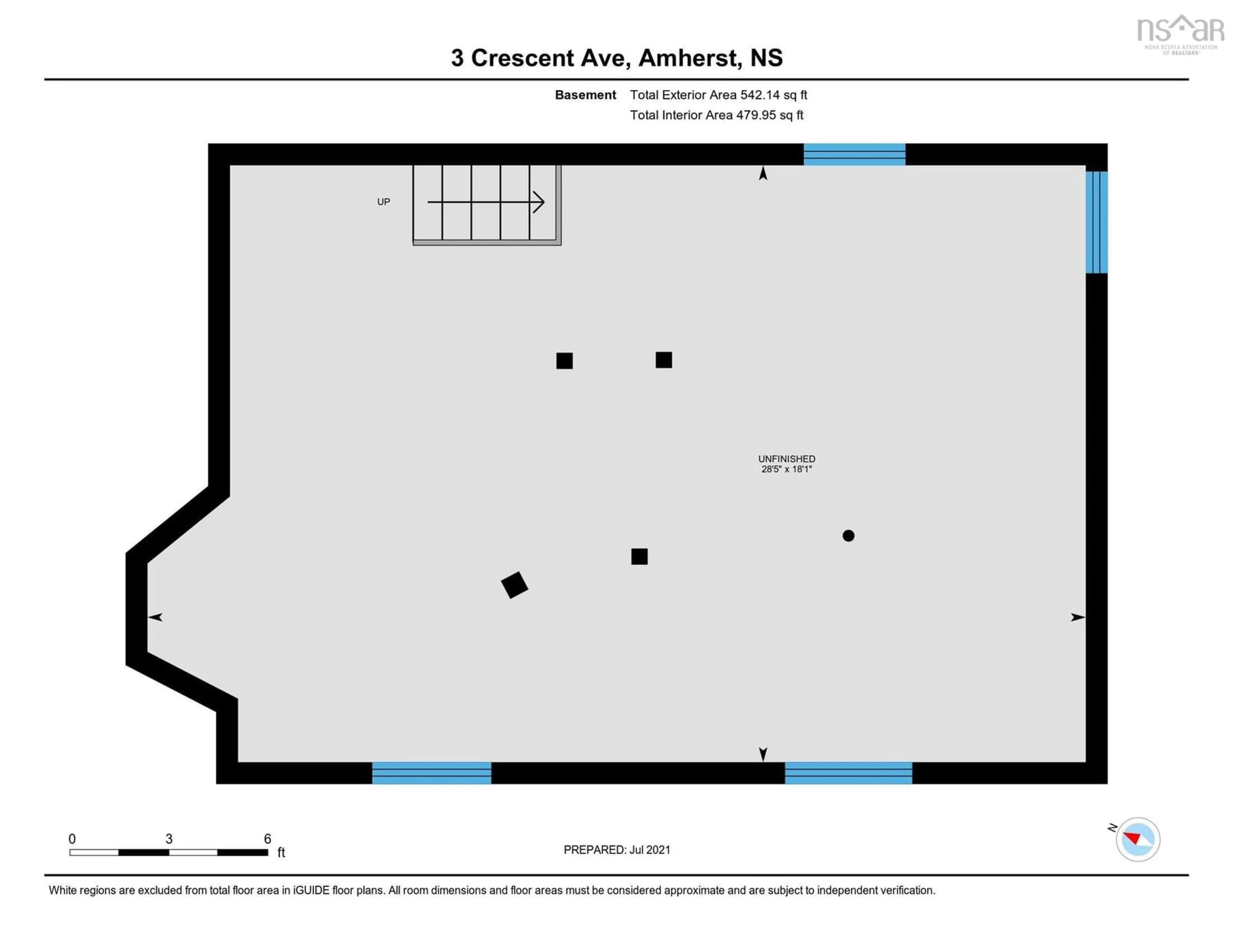 Floor plan for 3 Crescent Ave, Amherst Nova Scotia B4H 1T8
