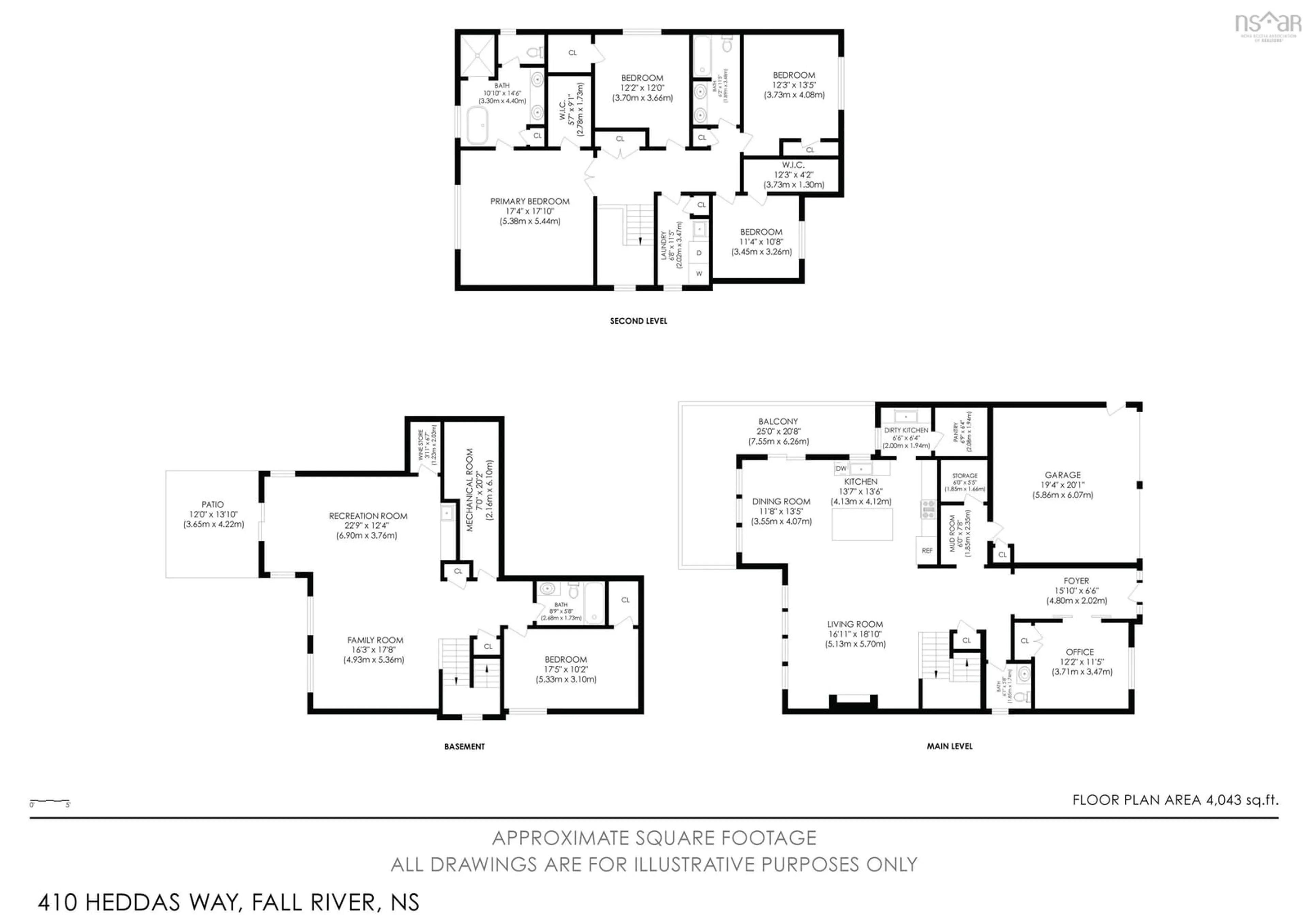Floor plan for 410 Heddas Way, Fall River Nova Scotia B2T 0M2