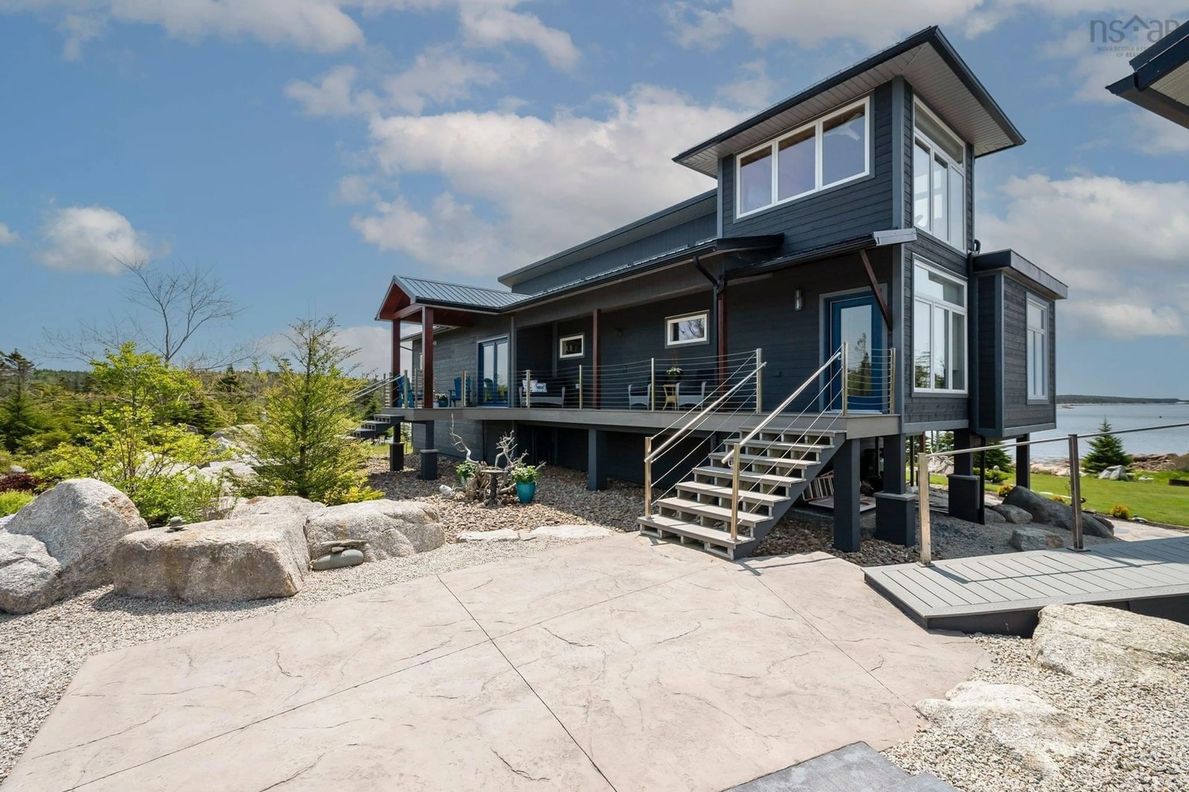 Patio, water/lake/river/ocean view for 22 Thumbcap Lane, West Pennant Nova Scotia B3V 0C8