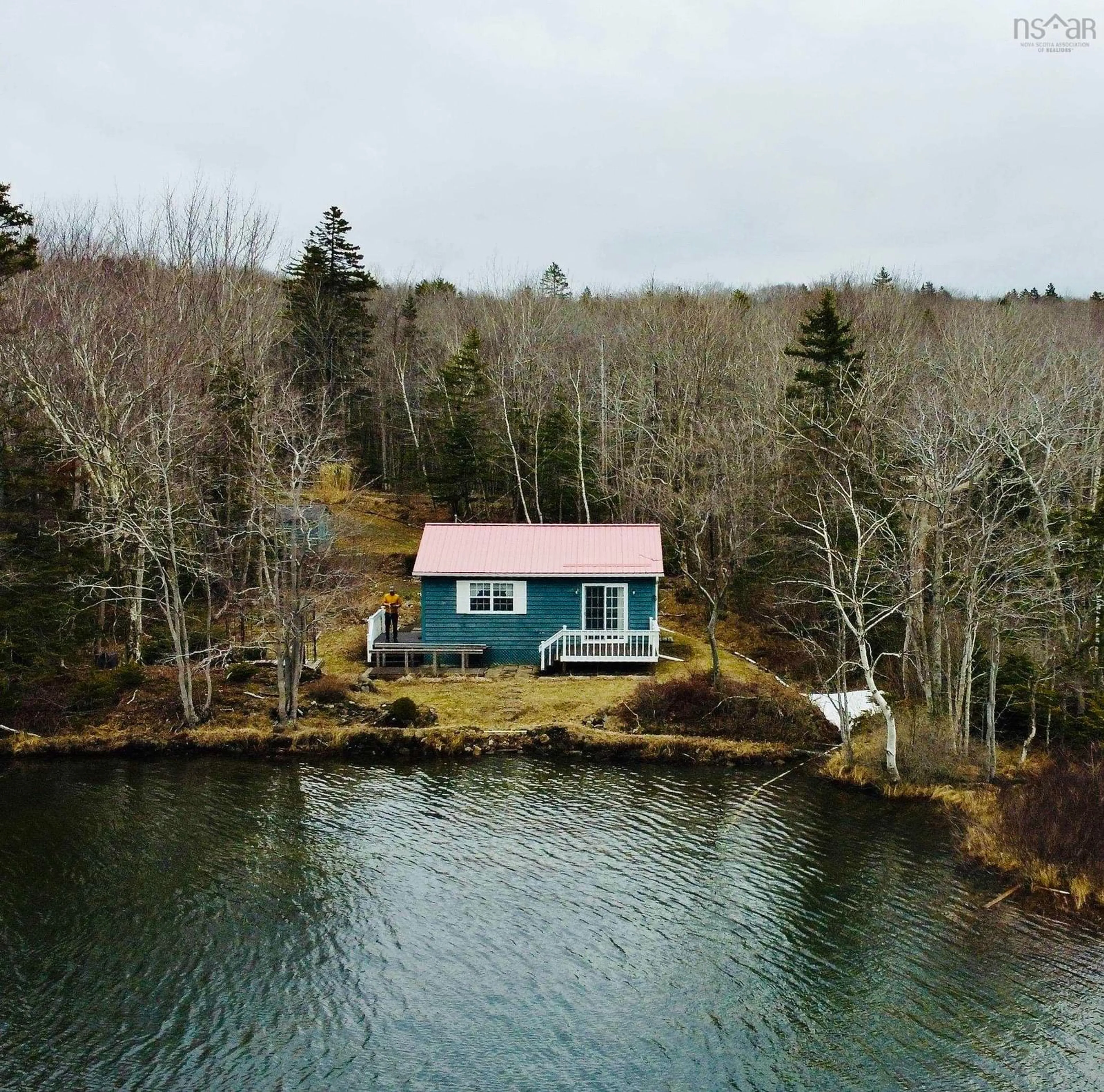 A pic from outside/outdoor area/front of a property/back of a property/a pic from drone, water/lake/river/ocean view for 511 Rumsey Lake Rd, Arlington West Nova Scotia B0S 1L0