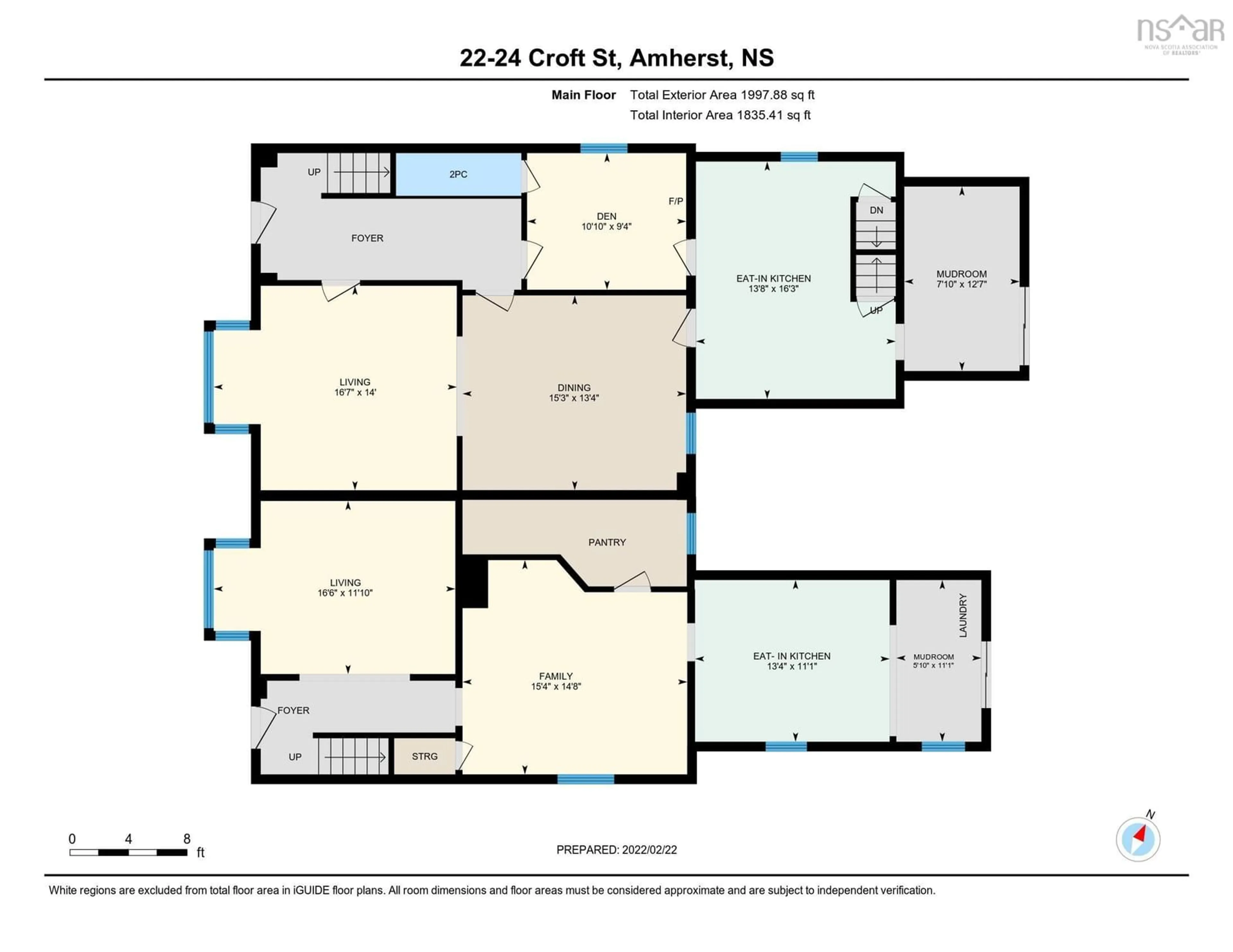 Floor plan for 22-24 Croft St, Amherst Nova Scotia B4H 2Z4
