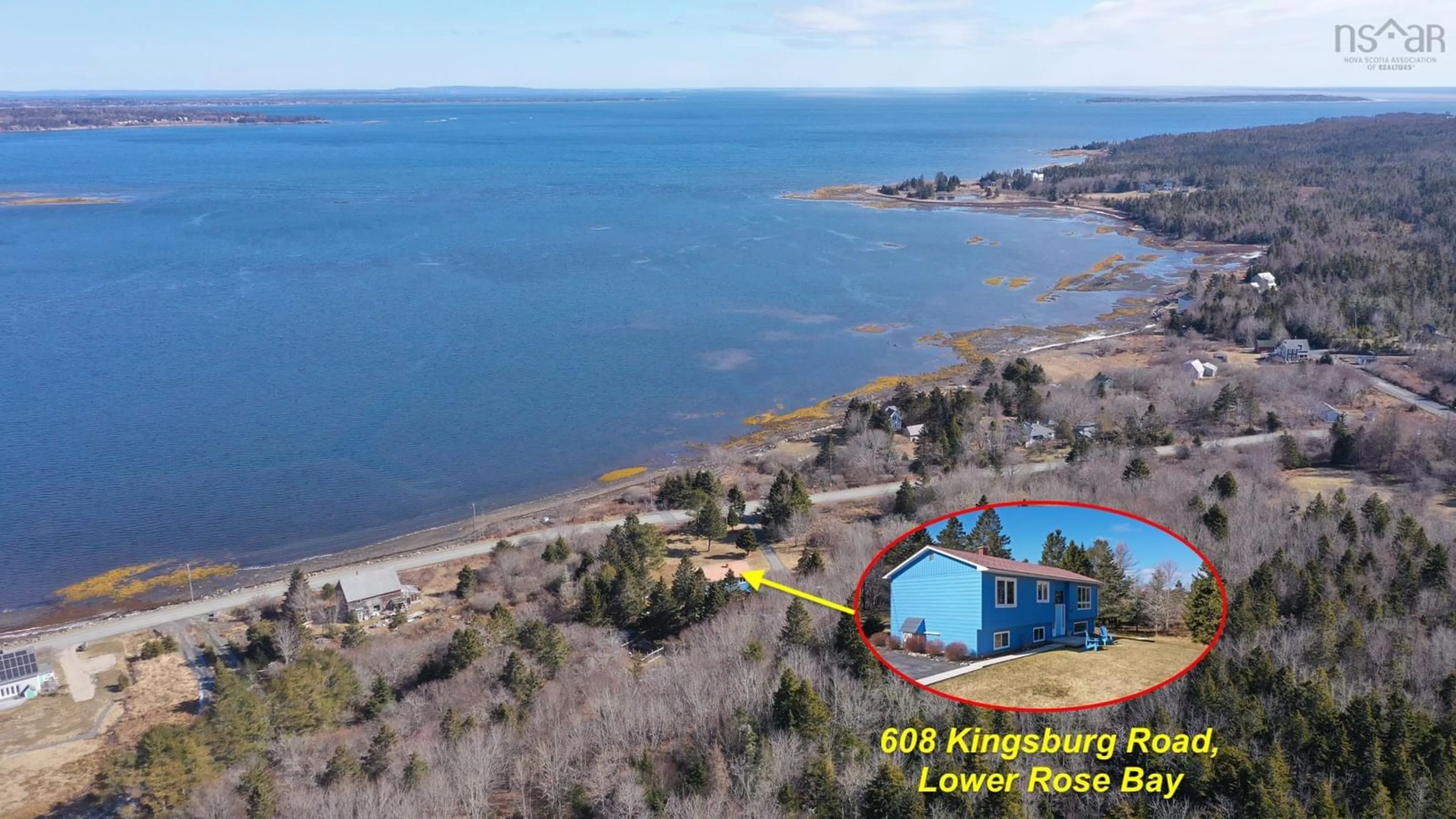 A pic from outside/outdoor area/front of a property/back of a property/a pic from drone, water/lake/river/ocean view for 608 Kingsburg Rd, Lower Rose Bay Nova Scotia B0J 2X0
