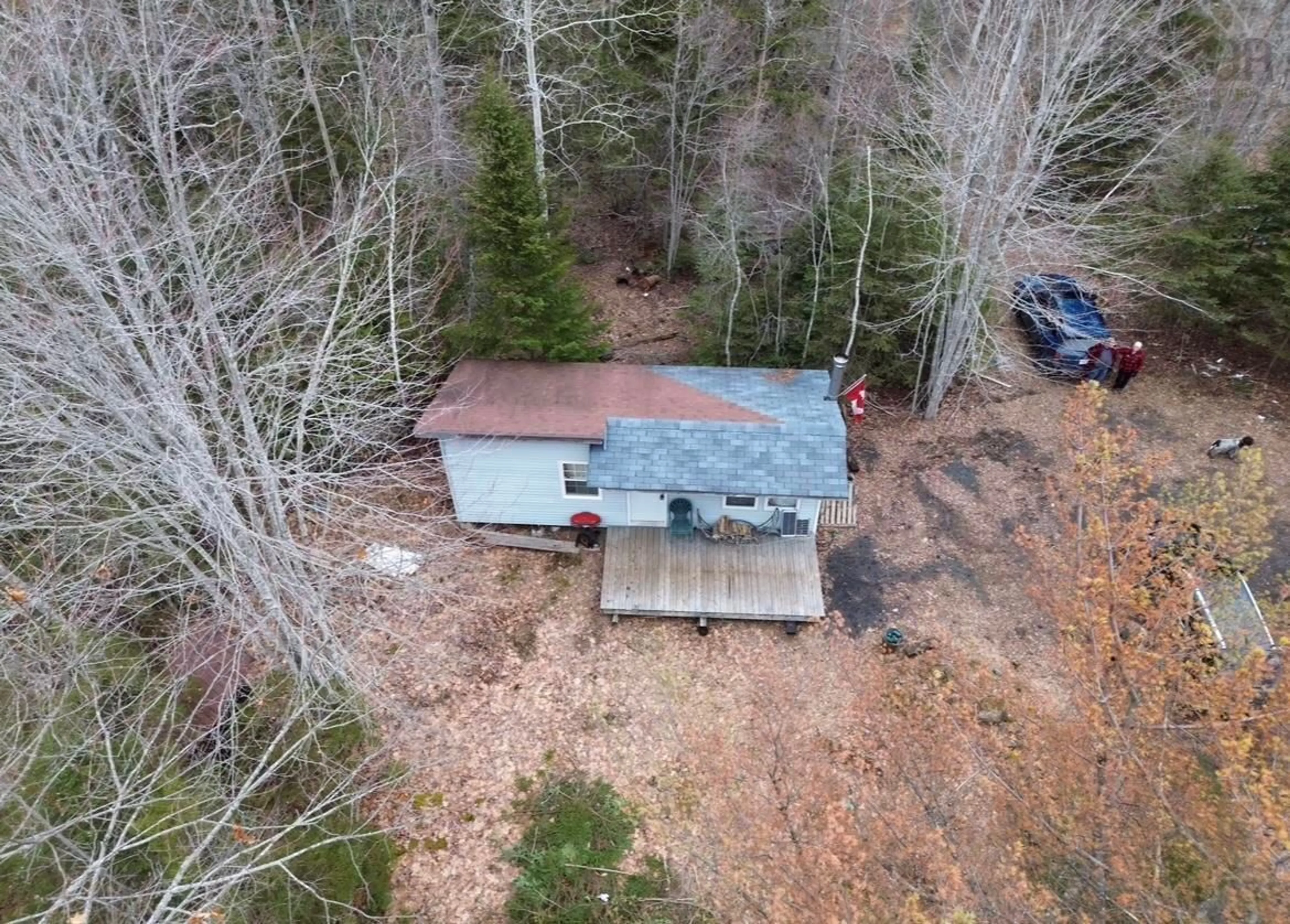 A pic from outside/outdoor area/front of a property/back of a property/a pic from drone, forest/trees view for 115 Bennie Muckle Rd, Bramber Nova Scotia B0N 2R0