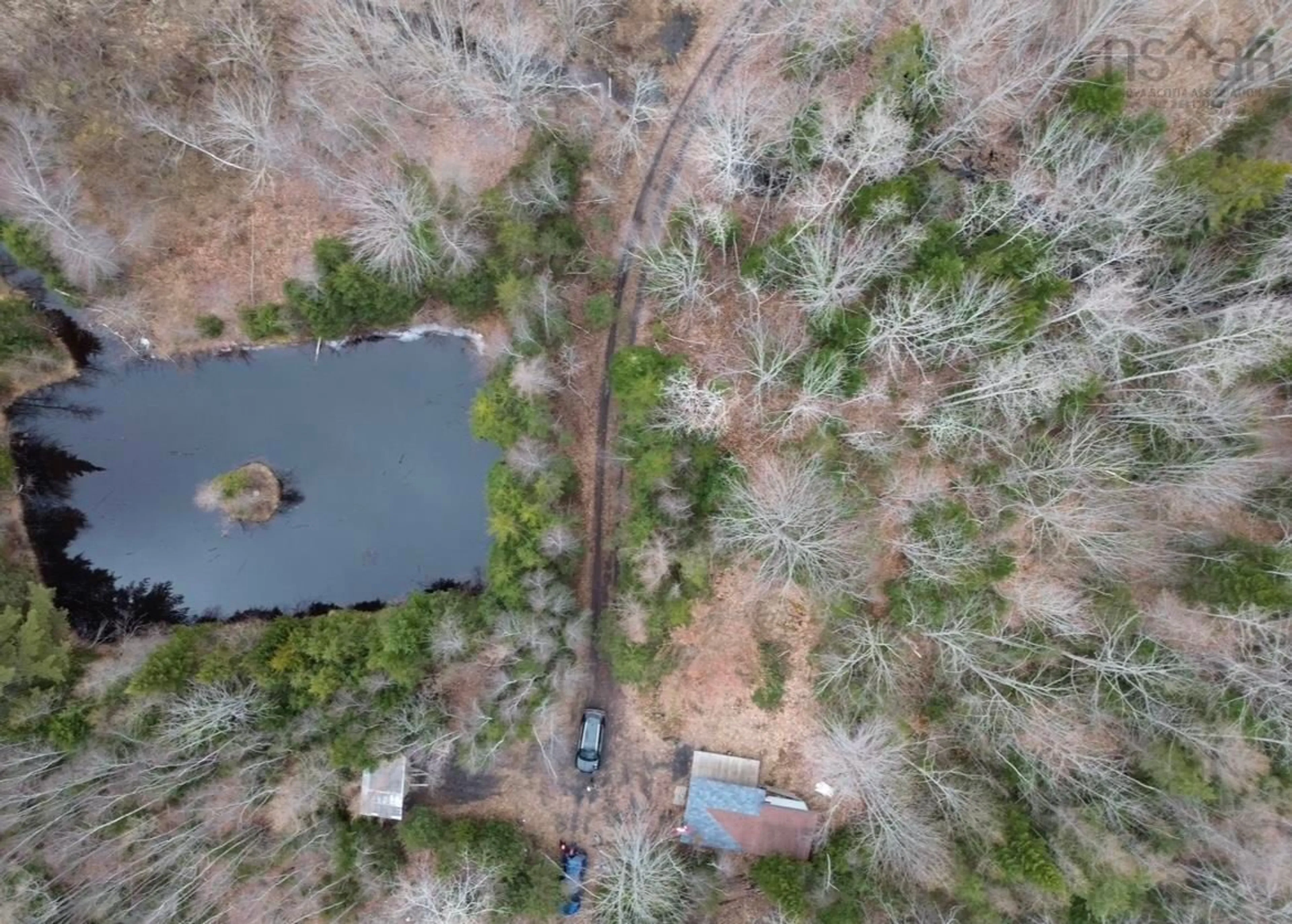 A pic from outside/outdoor area/front of a property/back of a property/a pic from drone, forest/trees view for 115 Bennie Muckle Rd, Bramber Nova Scotia B0N 2R0
