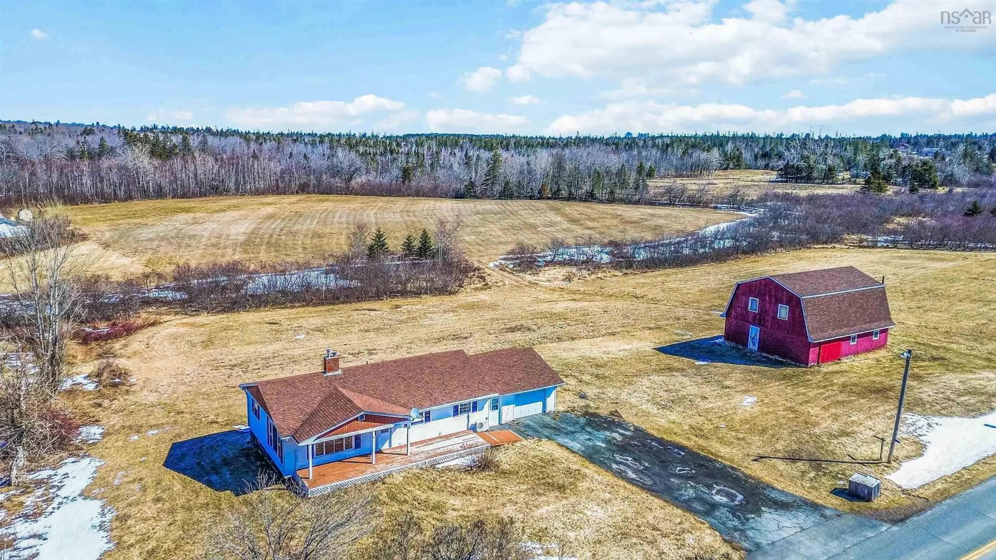 A pic from outside/outdoor area/front of a property/back of a property/a pic from drone, water/lake/river/ocean view for 1317 Gospel Rd, Glenmont Nova Scotia B0P 1H0