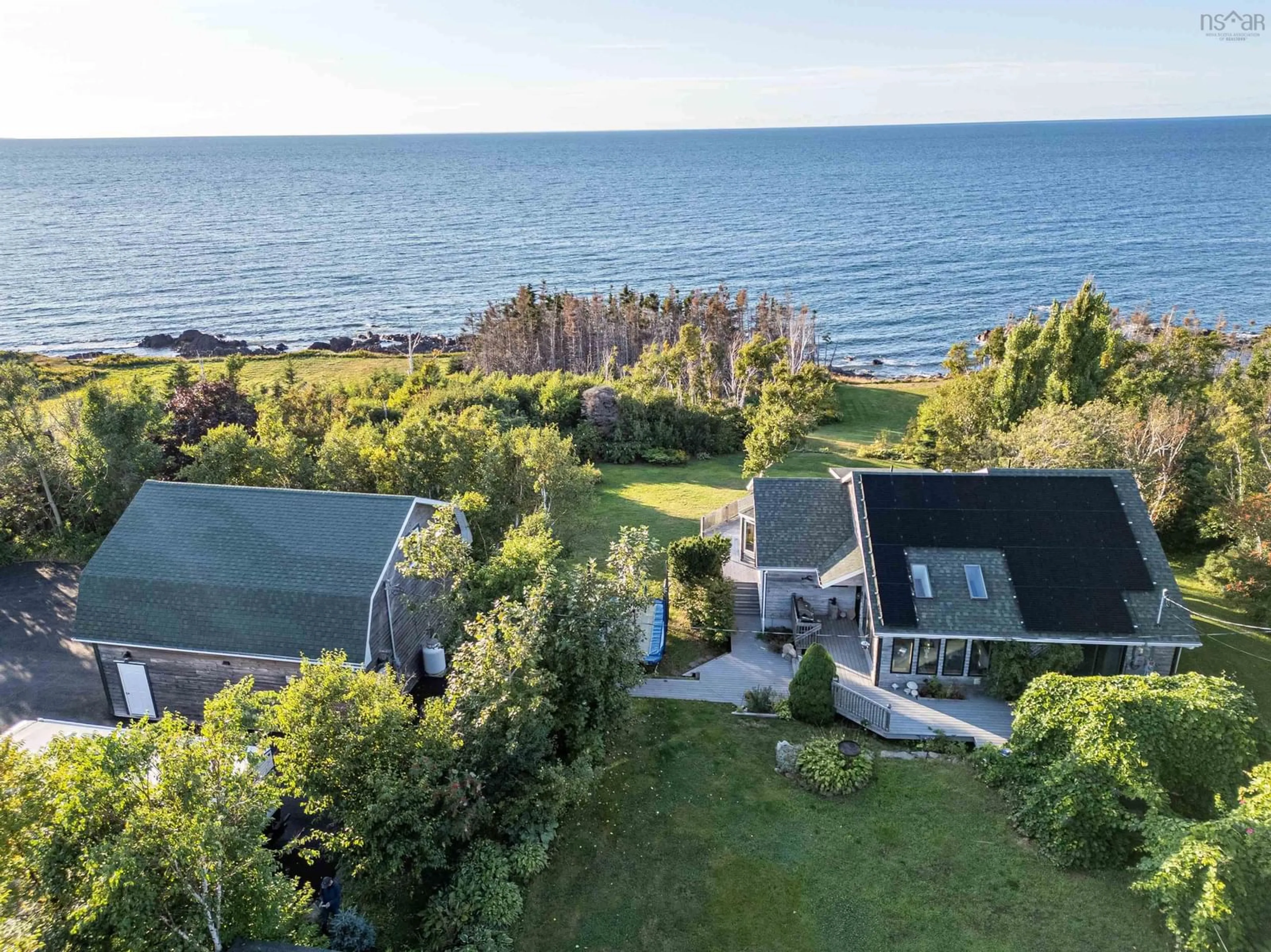 A pic from outside/outdoor area/front of a property/back of a property/a pic from drone, water/lake/river/ocean view for 24 Sandy Ranalds Lane, Arisaig Nova Scotia B2G 2L1