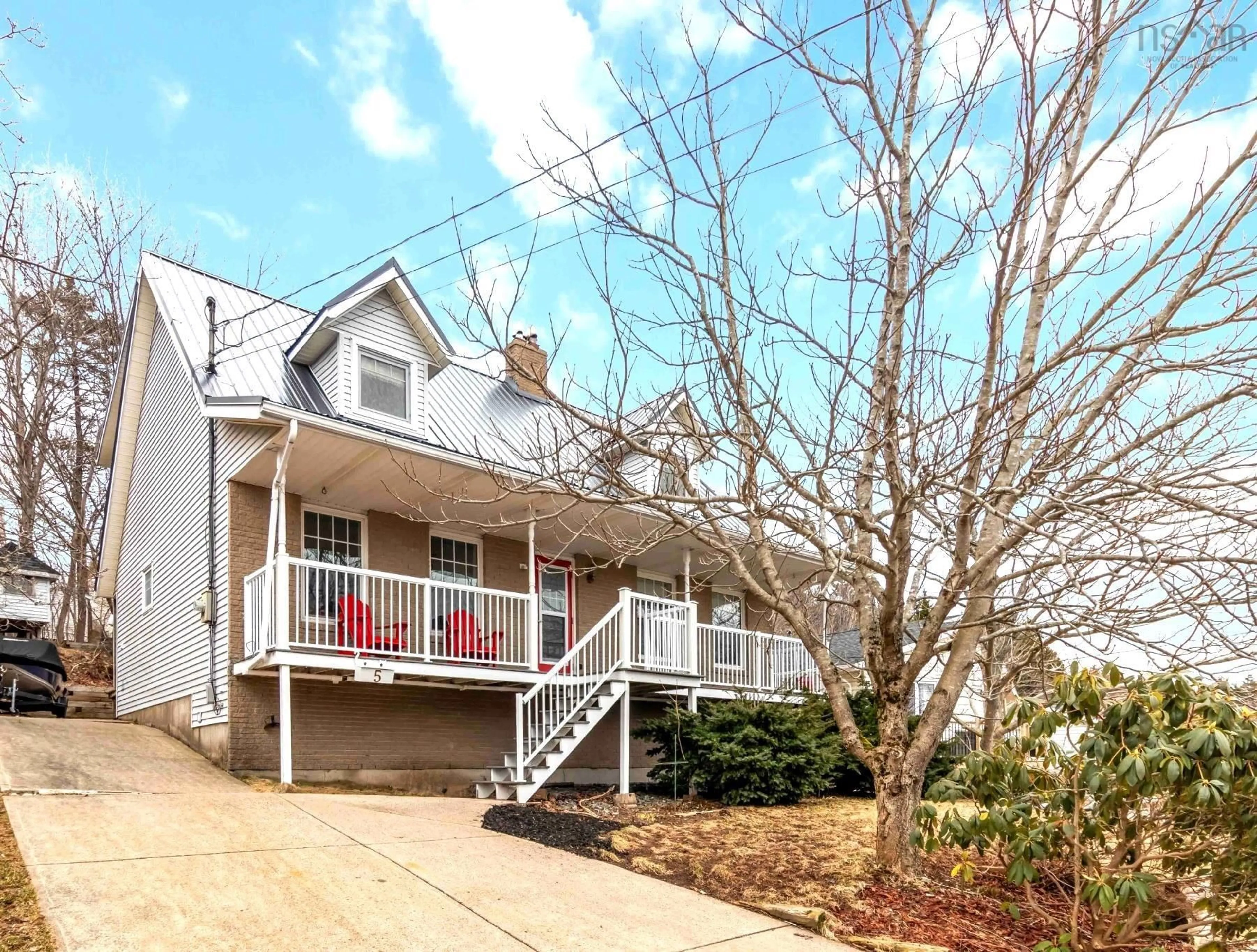 Home with vinyl exterior material, street for 5 Rossi Dr, Dartmouth Nova Scotia B2X 3L5