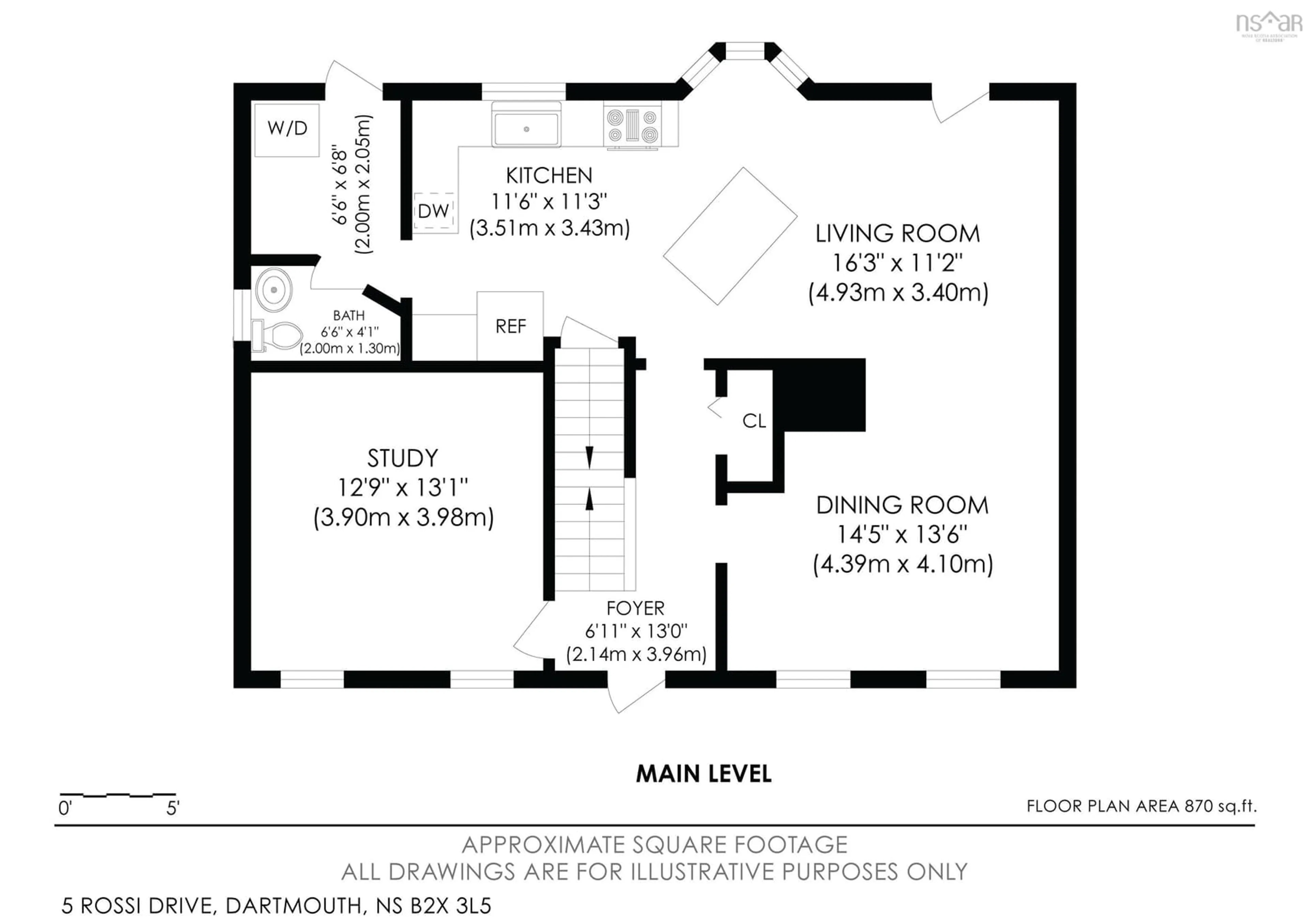 Floor plan for 5 Rossi Dr, Dartmouth Nova Scotia B2X 3L5