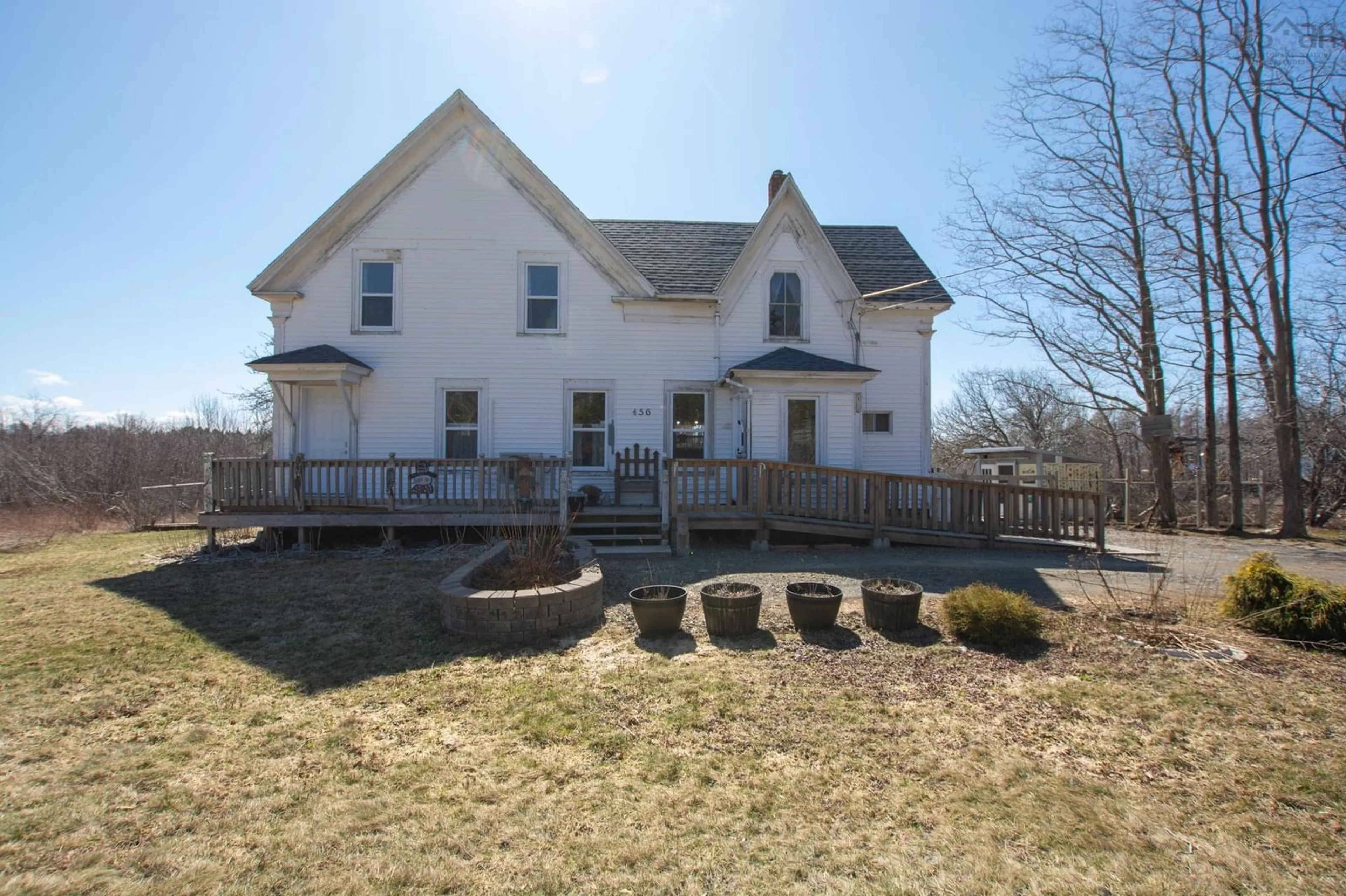 A pic from outside/outdoor area/front of a property/back of a property/a pic from drone, street for 456 Townshipline Rd, Ohio Nova Scotia B0W 3T0