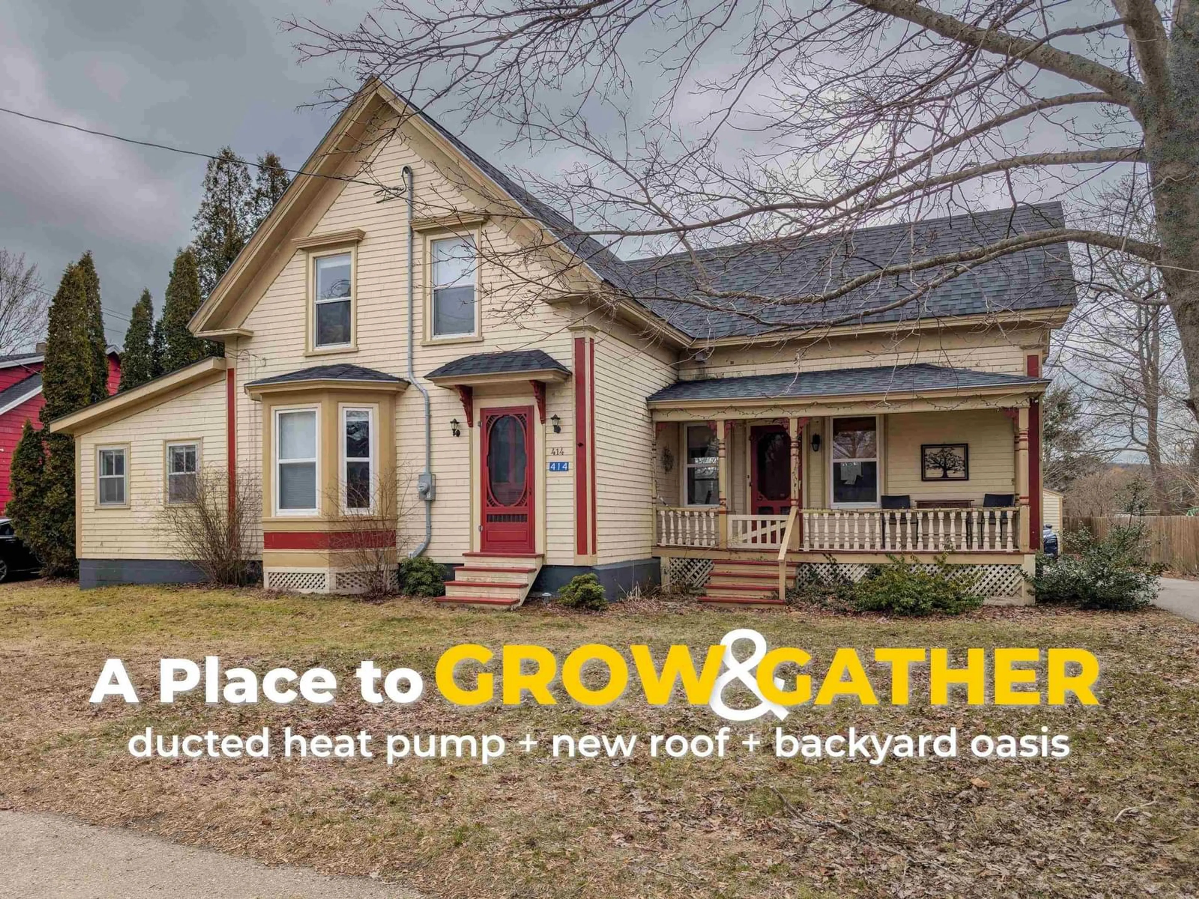 A pic from outside/outdoor area/front of a property/back of a property/a pic from drone, street for 414 Granville St, Bridgetown Nova Scotia B0S 1C0