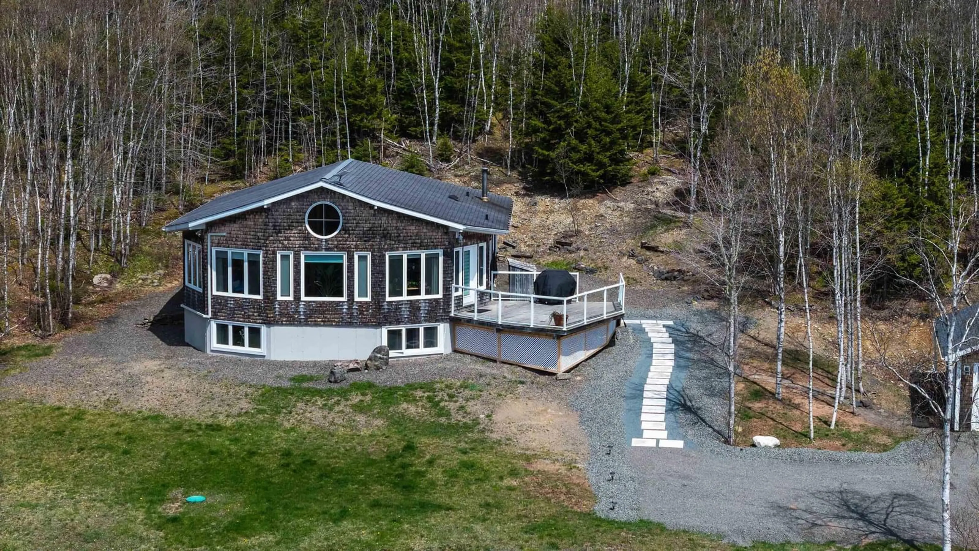 A pic from outside/outdoor area/front of a property/back of a property/a pic from drone, water/lake/river/ocean view for 59 Spring Tide Lane, Two Islands Nova Scotia B0M 1S0