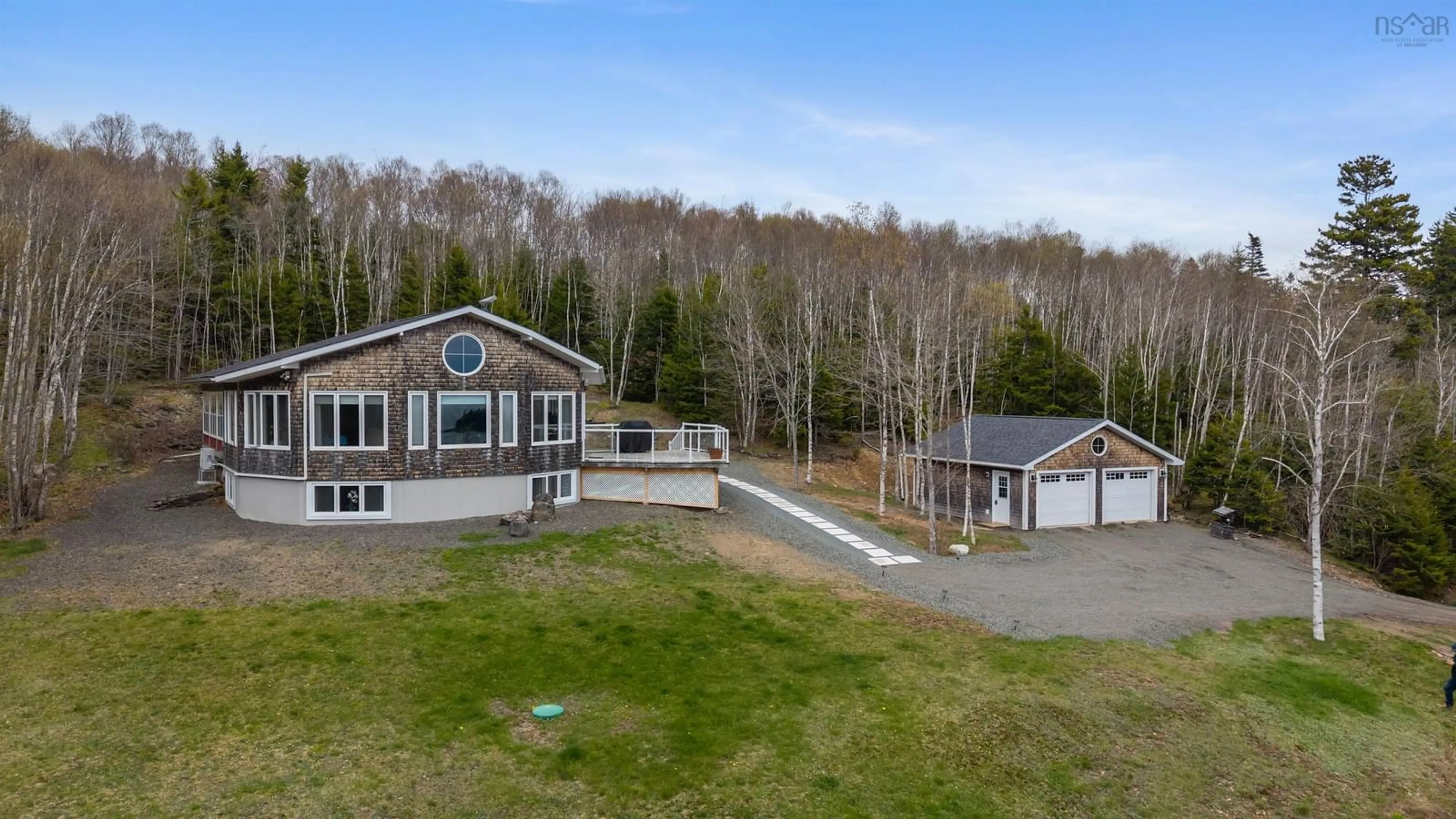 A pic from outside/outdoor area/front of a property/back of a property/a pic from drone, water/lake/river/ocean view for 59 Spring Tide Lane, Two Islands Nova Scotia B0M 1S0