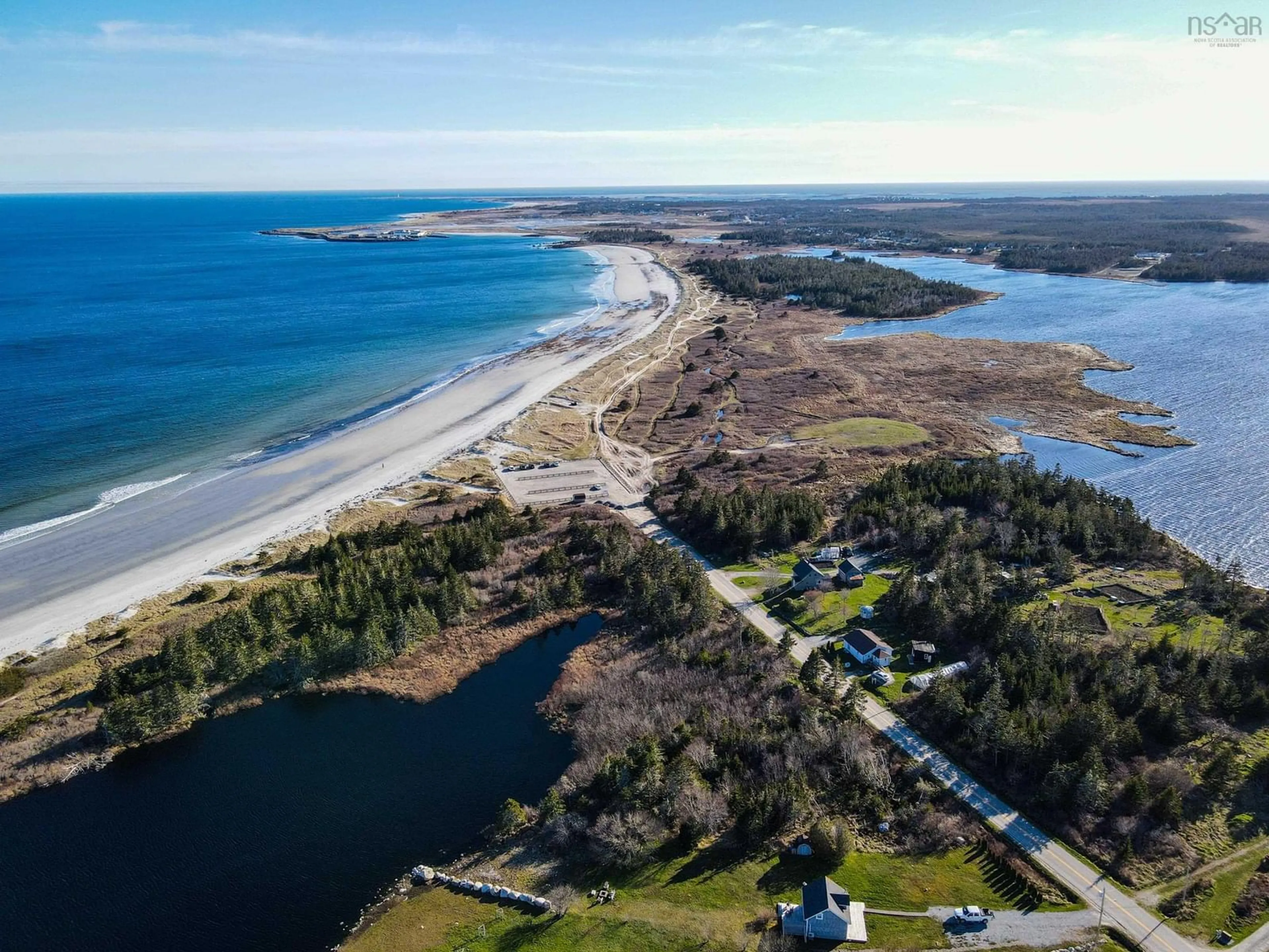 A pic from outside/outdoor area/front of a property/back of a property/a pic from drone, water/lake/river/ocean view for 69 Kenny Rd, Stoney Island Nova Scotia B0W 3J0