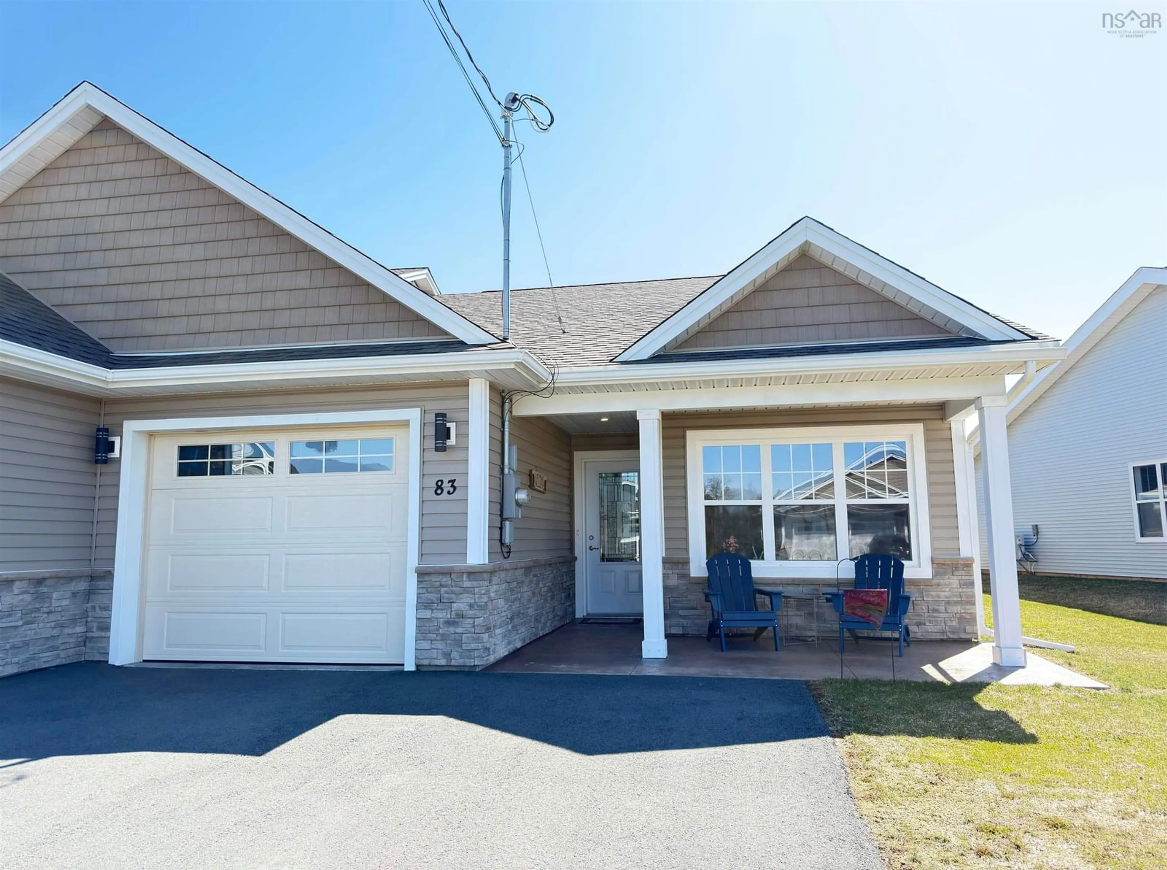 Home with vinyl exterior material, street for 83 Thistle St, Falmouth Nova Scotia B0P 1L0