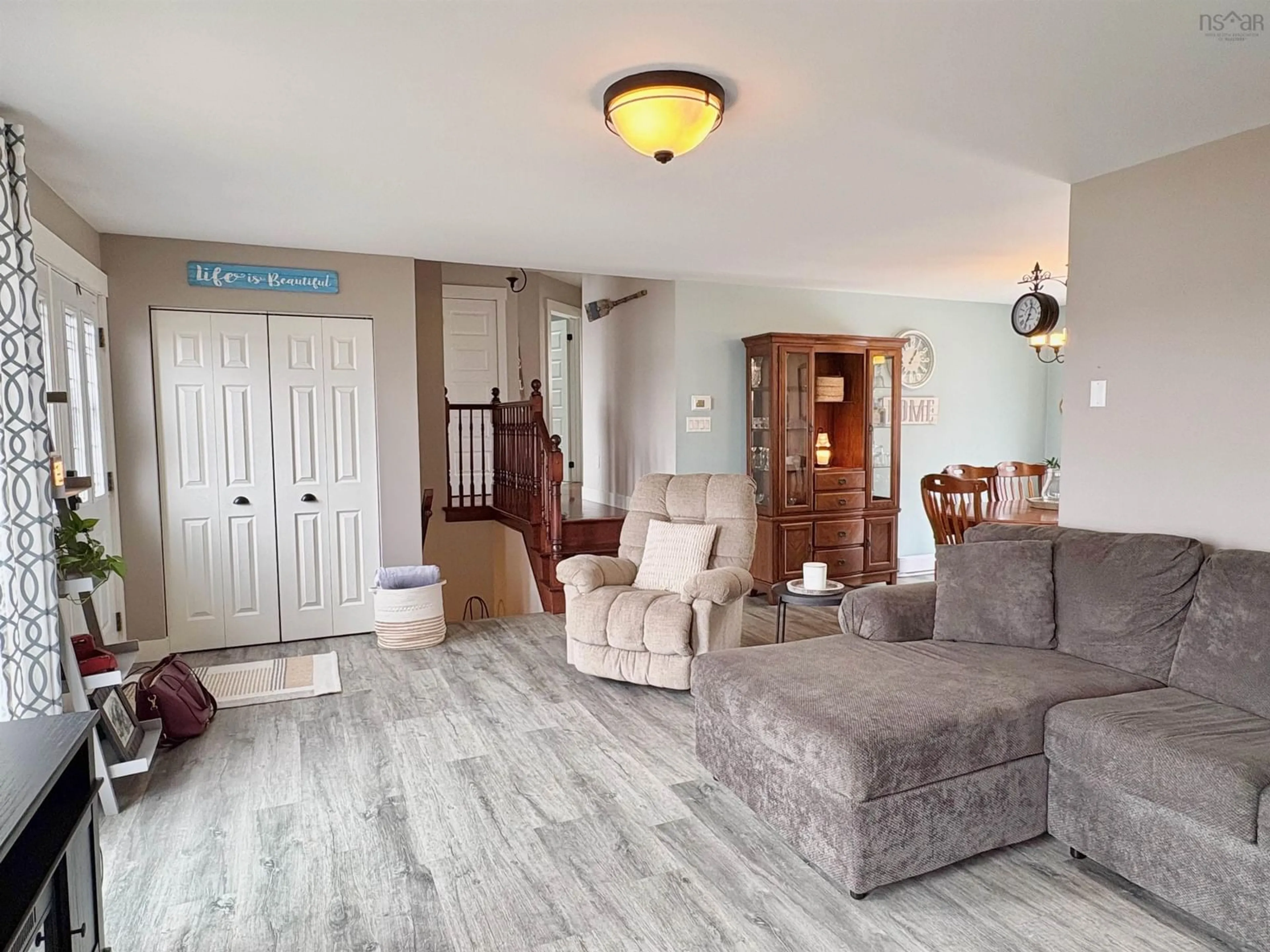 Living room with furniture, unknown for 128 Highway 1, Dayton Nova Scotia B5A 5A1