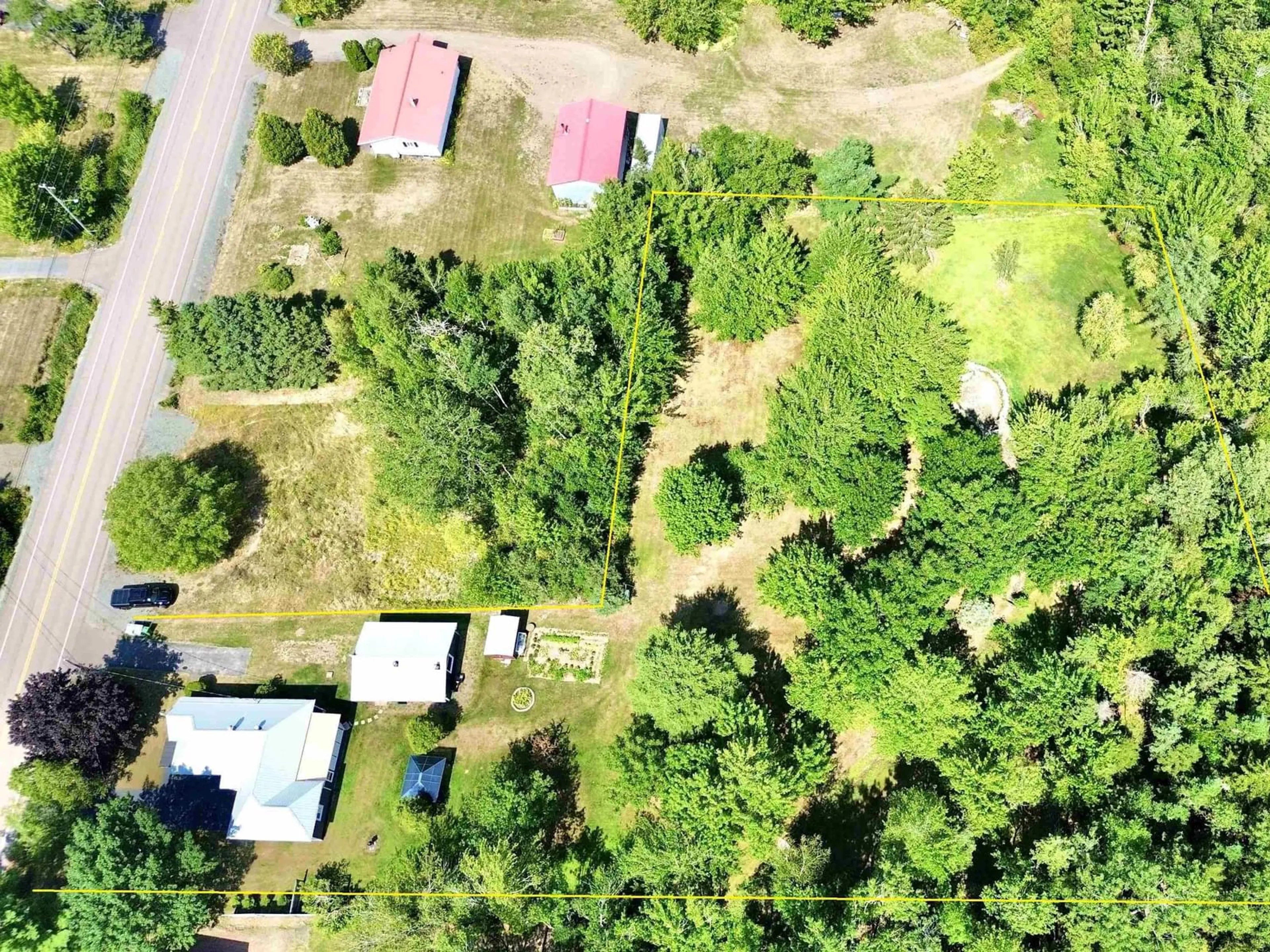 A pic from outside/outdoor area/front of a property/back of a property/a pic from drone, forest/trees view for 11838 2 Hwy, Leamington Nova Scotia B0M 1X0
