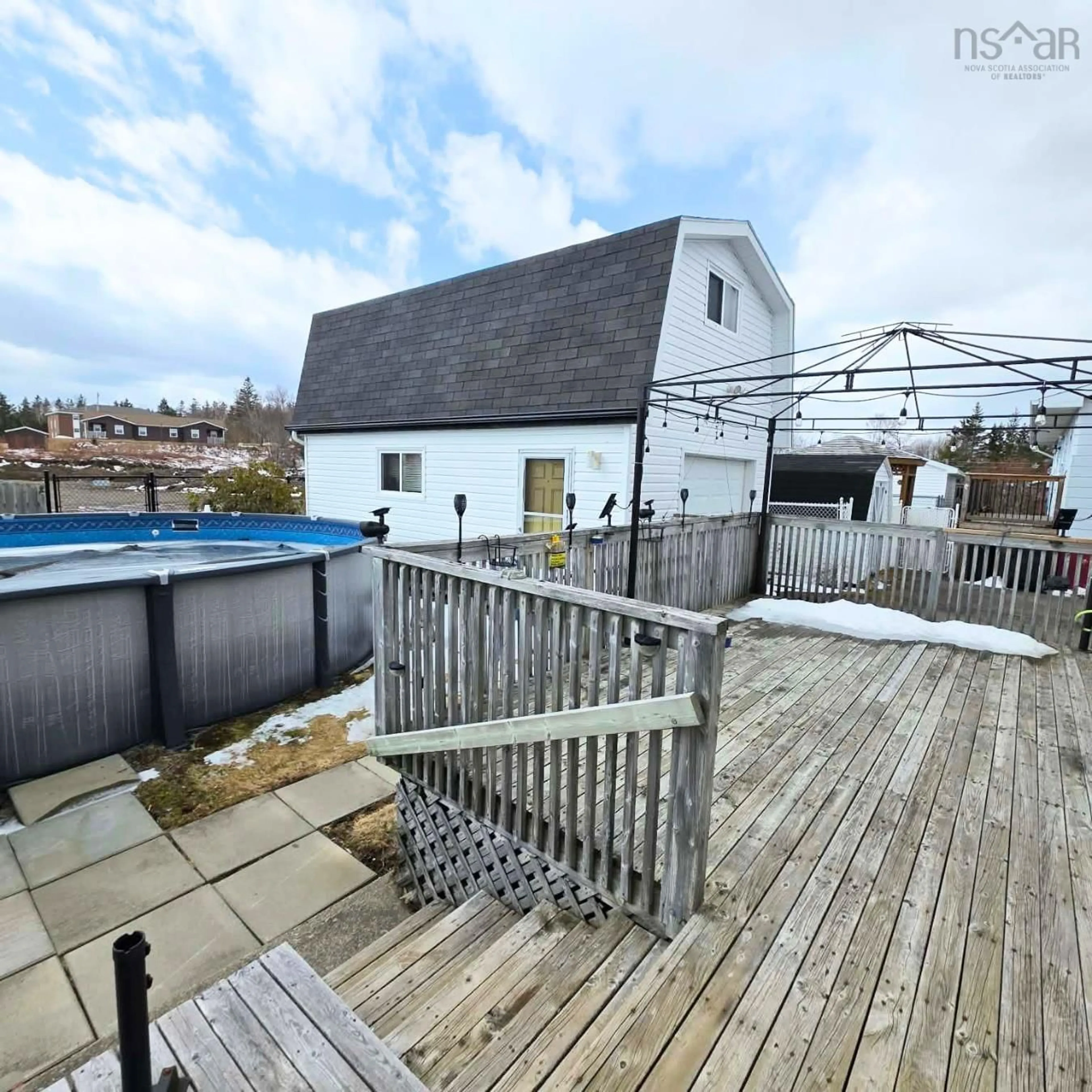 A pic from outside/outdoor area/front of a property/back of a property/a pic from drone, water/lake/river/ocean view for 38 Laben Dr, Sydney Nova Scotia B1S 3A5