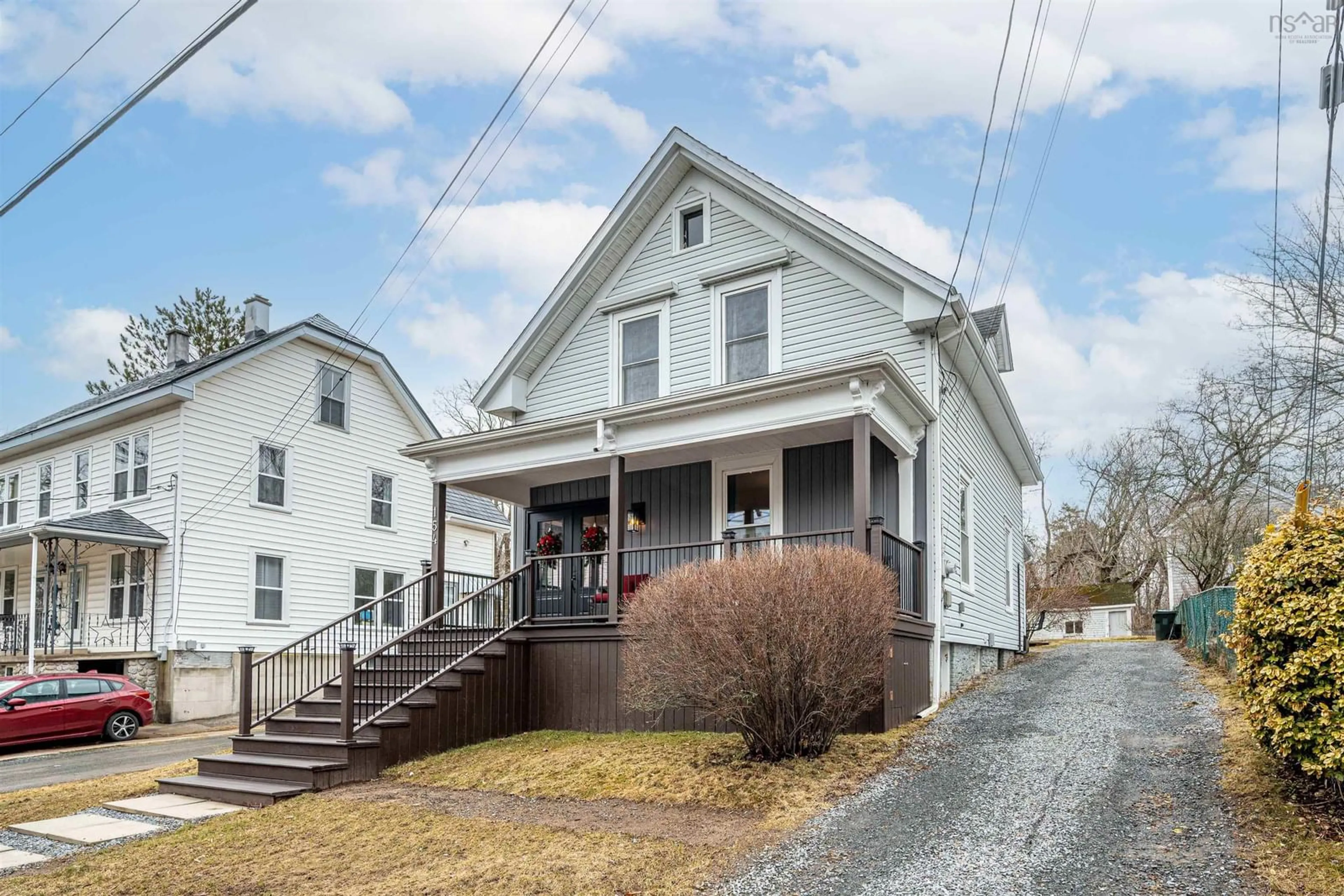Home with vinyl exterior material, street for 154 Chestnut St, Windsor Nova Scotia B0N 2T0