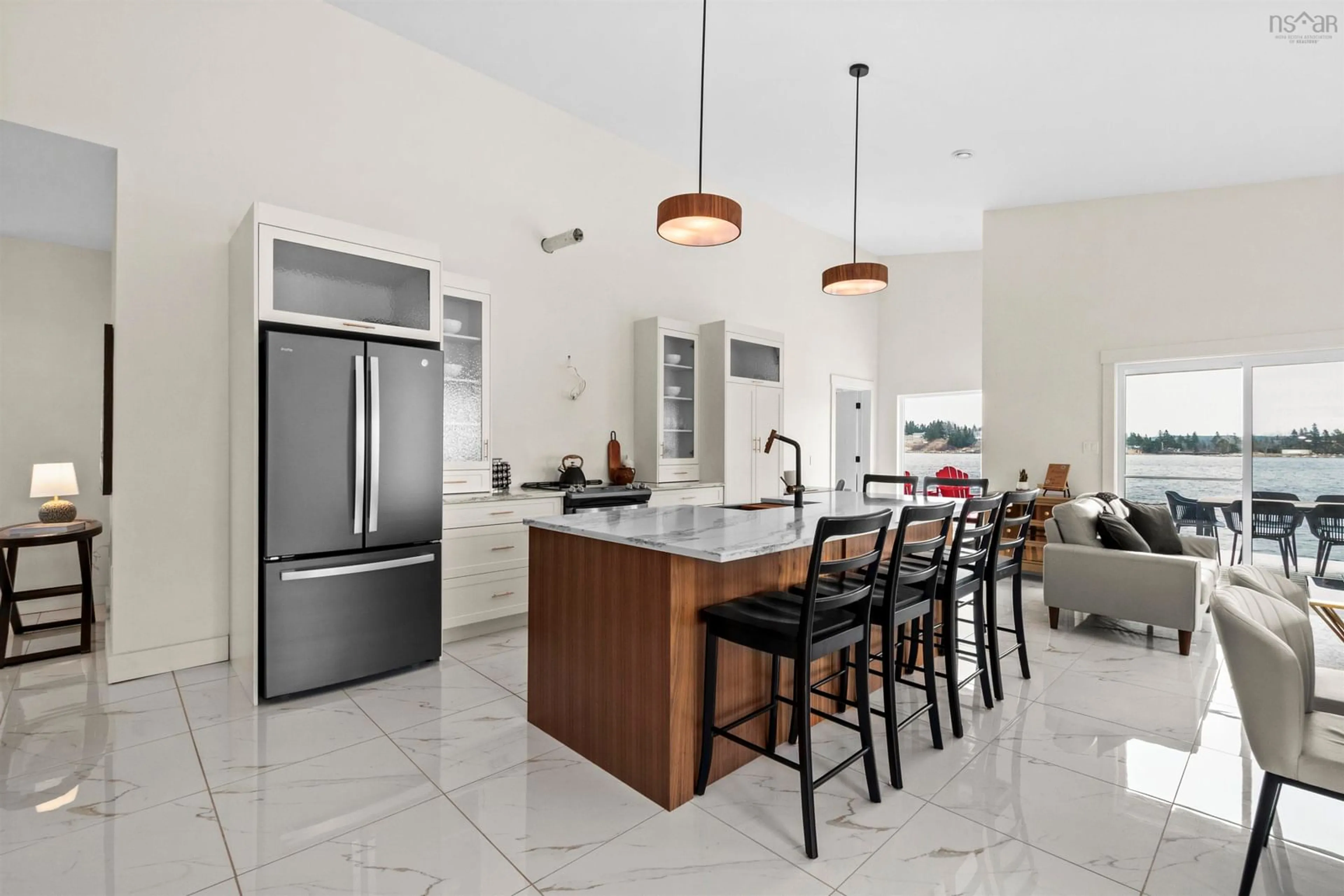 Contemporary kitchen, ceramic/tile floor for 1612 Crowell Rd, East Lawrencetown Nova Scotia B2Z 1N5