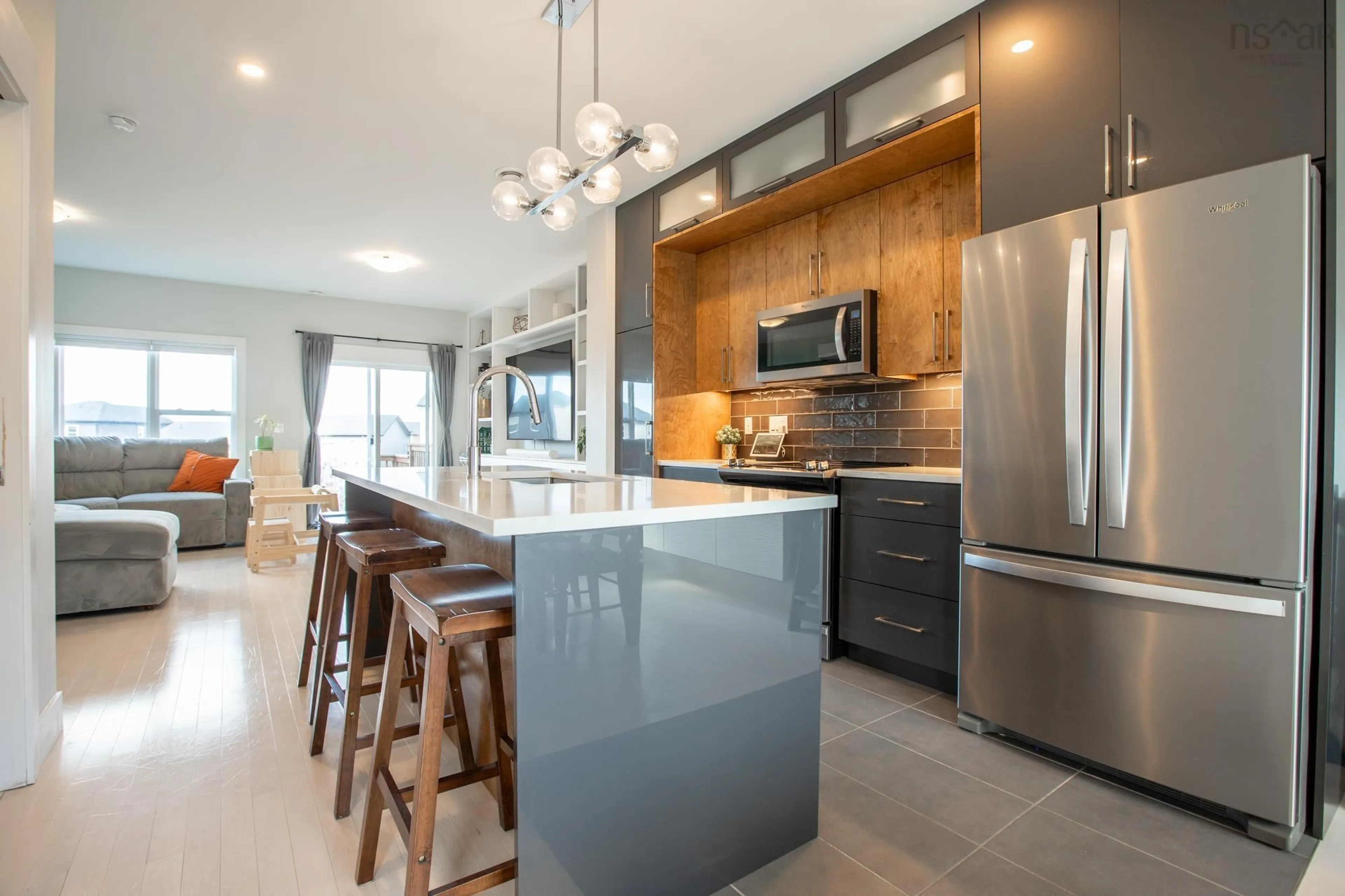 Open concept kitchen, ceramic/tile floor for 26 Travertine Crt, Spryfield Nova Scotia B3P 0G7