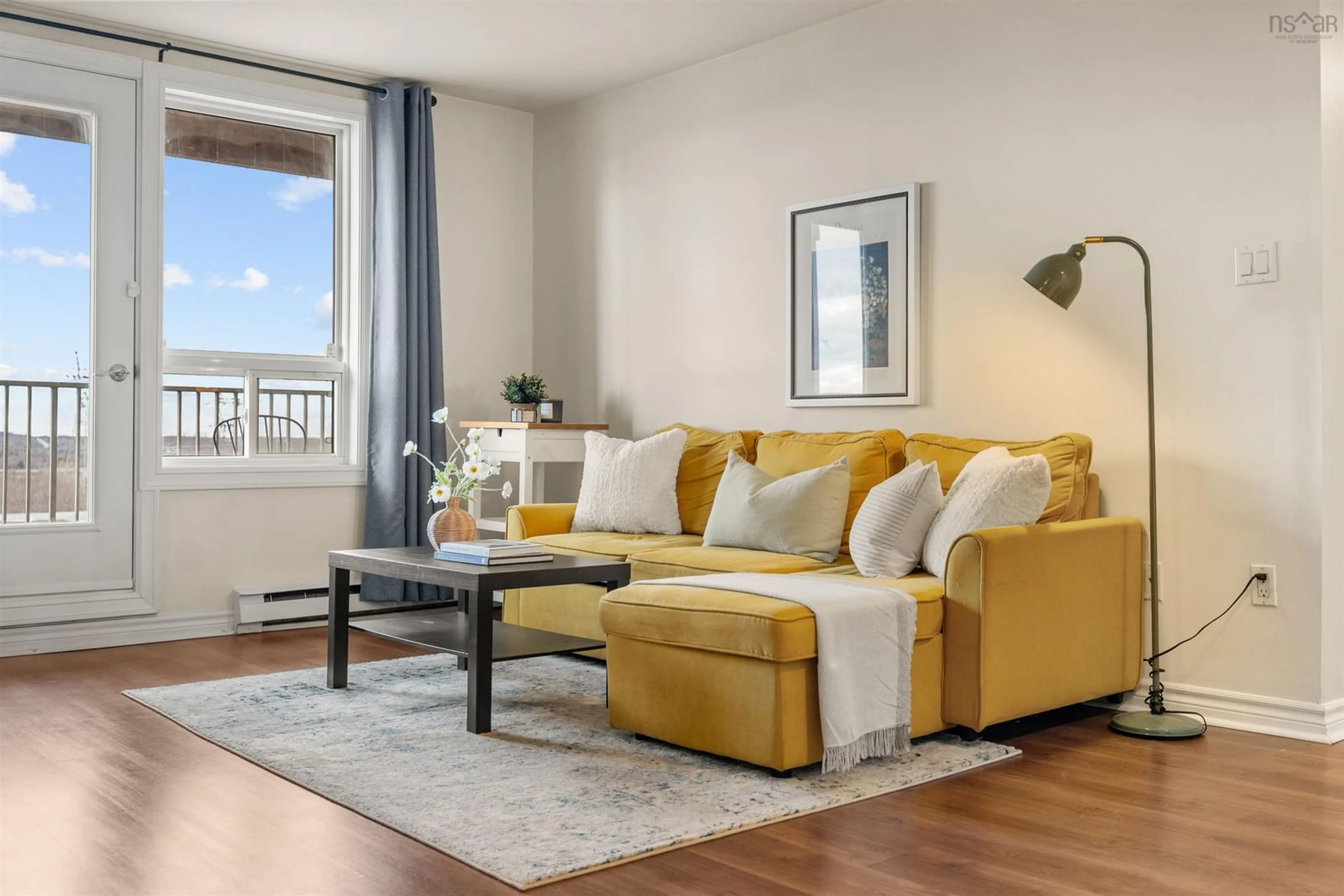 Living room with furniture, wood/laminate floor for 281 Windmill Rd #346, Dartmouth Nova Scotia B3A 4P9