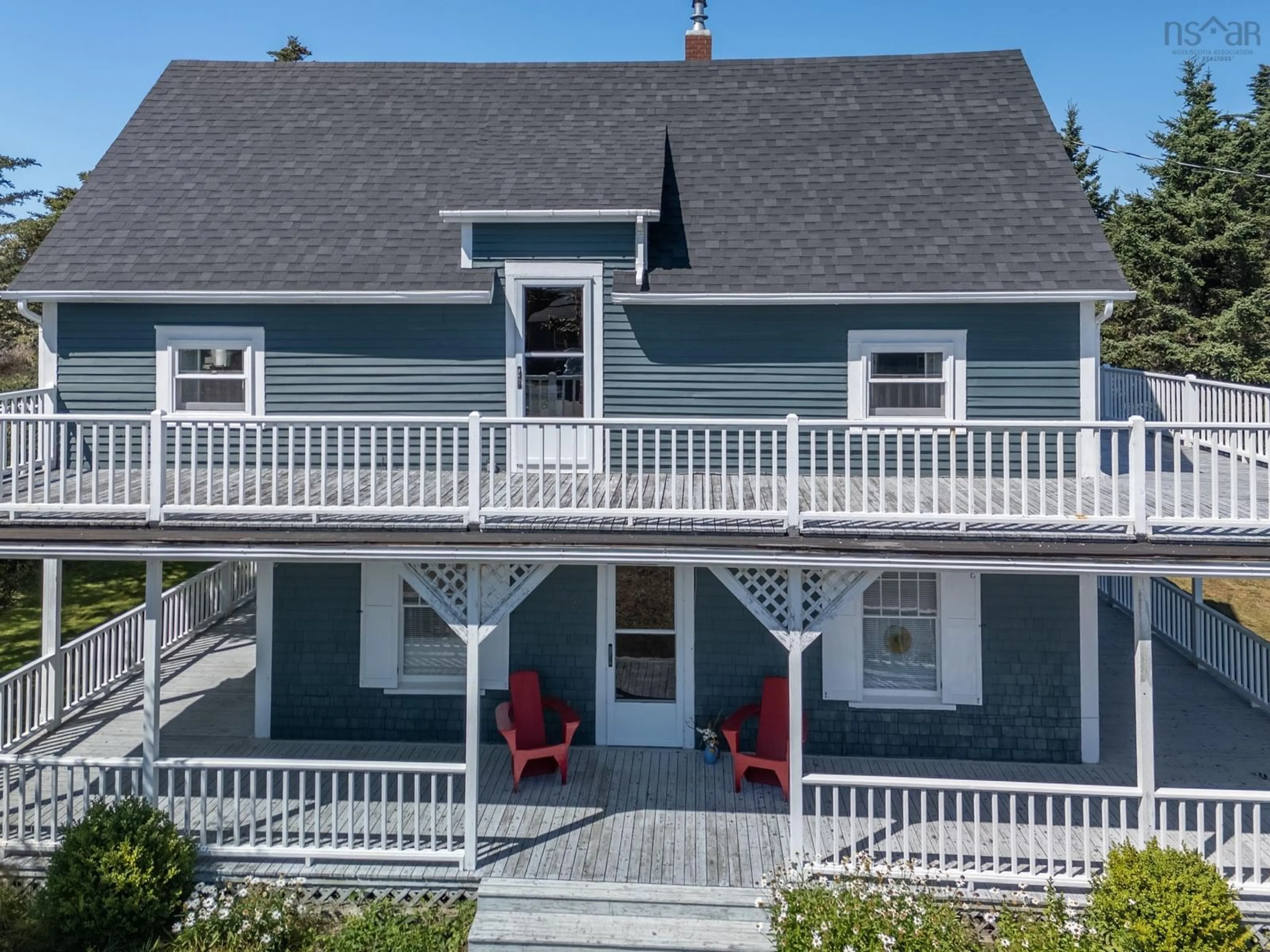 A pic from outside/outdoor area/front of a property/back of a property/a pic from drone, street for 1428 Highway 304, Cape Forchu Nova Scotia B5A 5G7