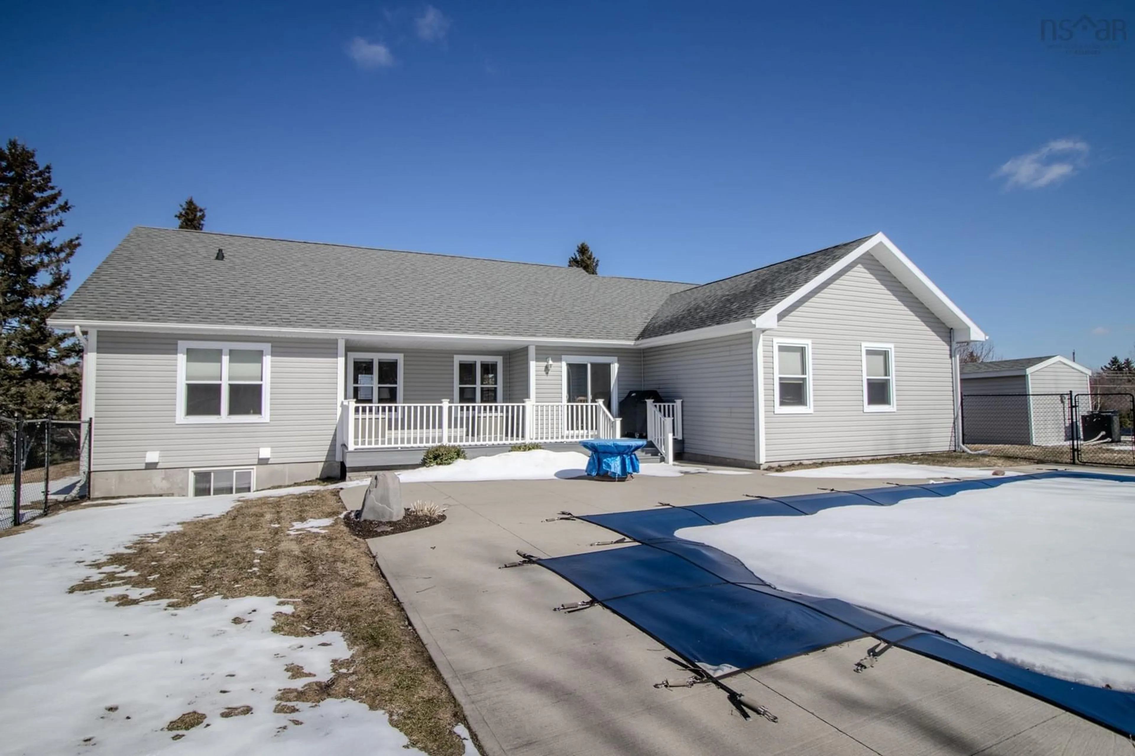 Home with vinyl exterior material, street for 24 Hampton Dr, Sydney River Nova Scotia B1L 0A1